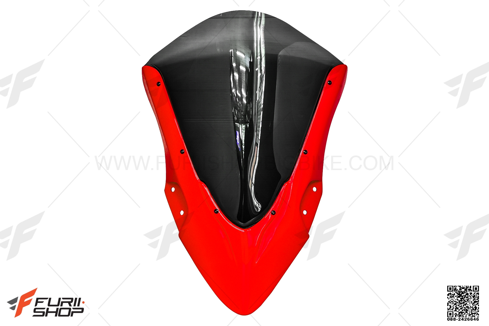 ชิวหน้า MAXTECH สีแดง FOR KAWASAKI NINJA400