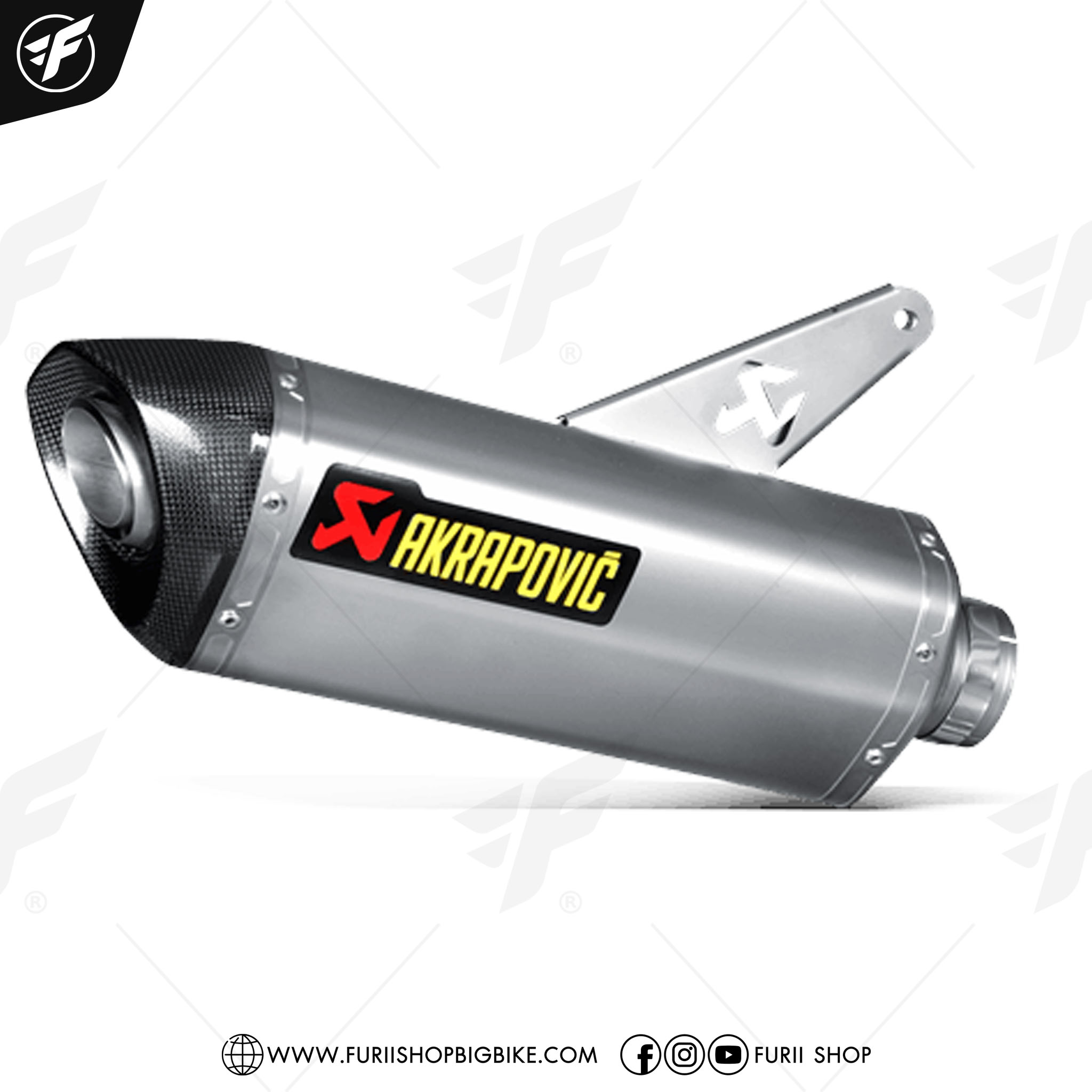 ท่อ AKRAPOVIC SLIP ON TITANIUM FOR Ducati Monster 821 / 1200 14-19