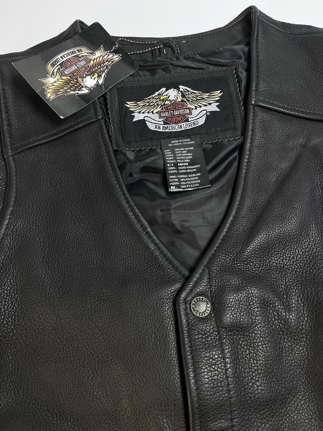 เสื้อกั๊กหนัง Vest leather H-D #97030-11VM