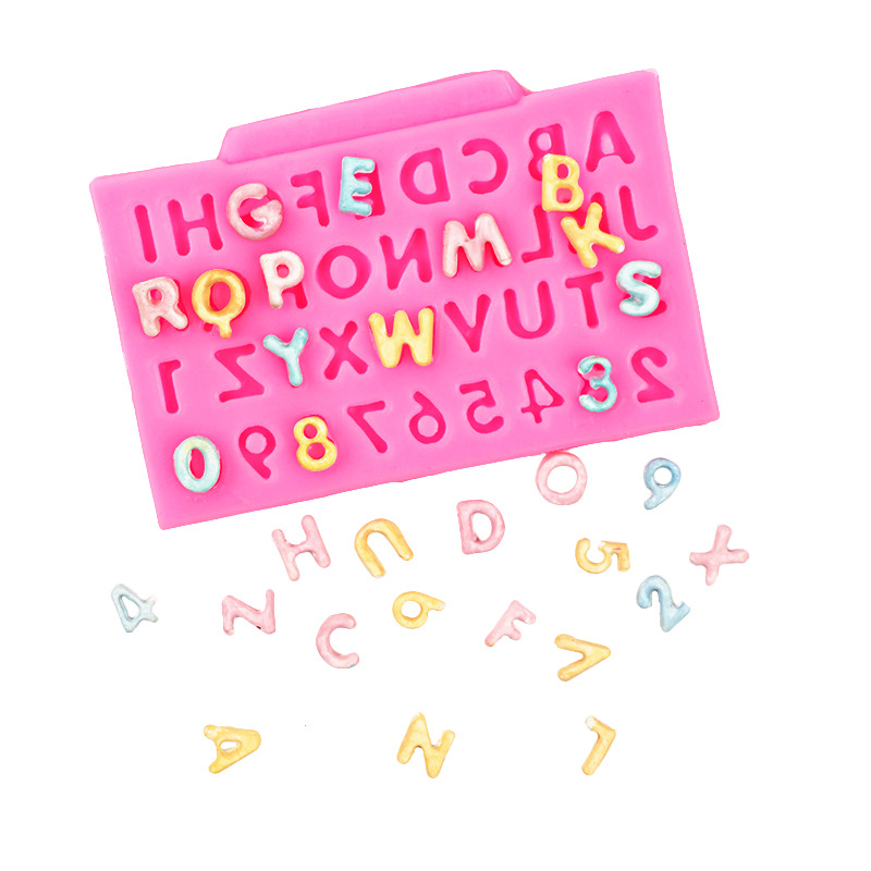 แม่พิมพ์ซิลิโคนตัวอักษรภาษาอังกฤษ + ตัวเลข
