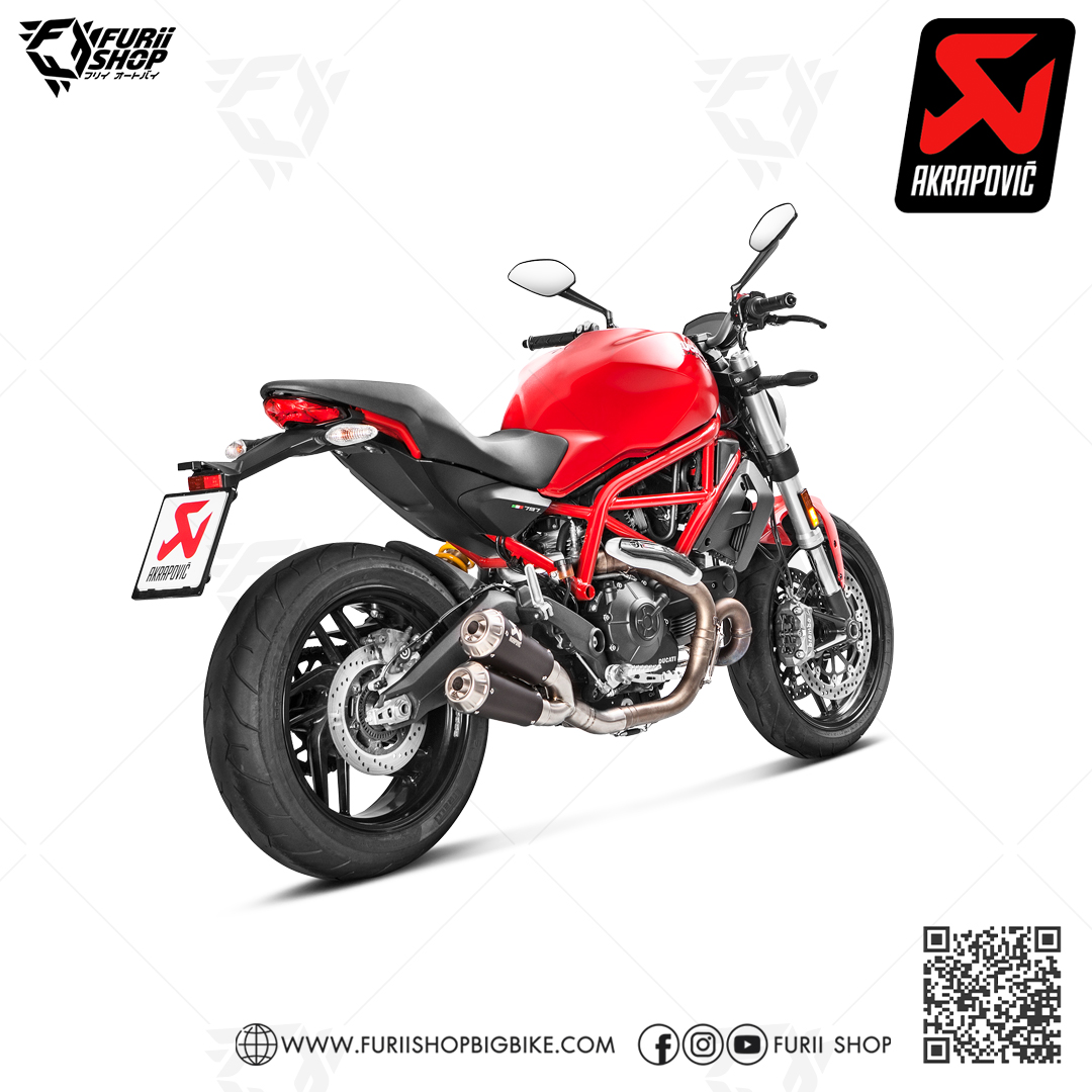 ท่อมอเตอร์ไซค์ AKRAPOVIC SLIP-ON FOR DUCATI MONSTER 797 ท่อแต่ง ท่อสูตร ท่อบิ๊กไบค์ ท่อBigbike ท่อไอเสีย