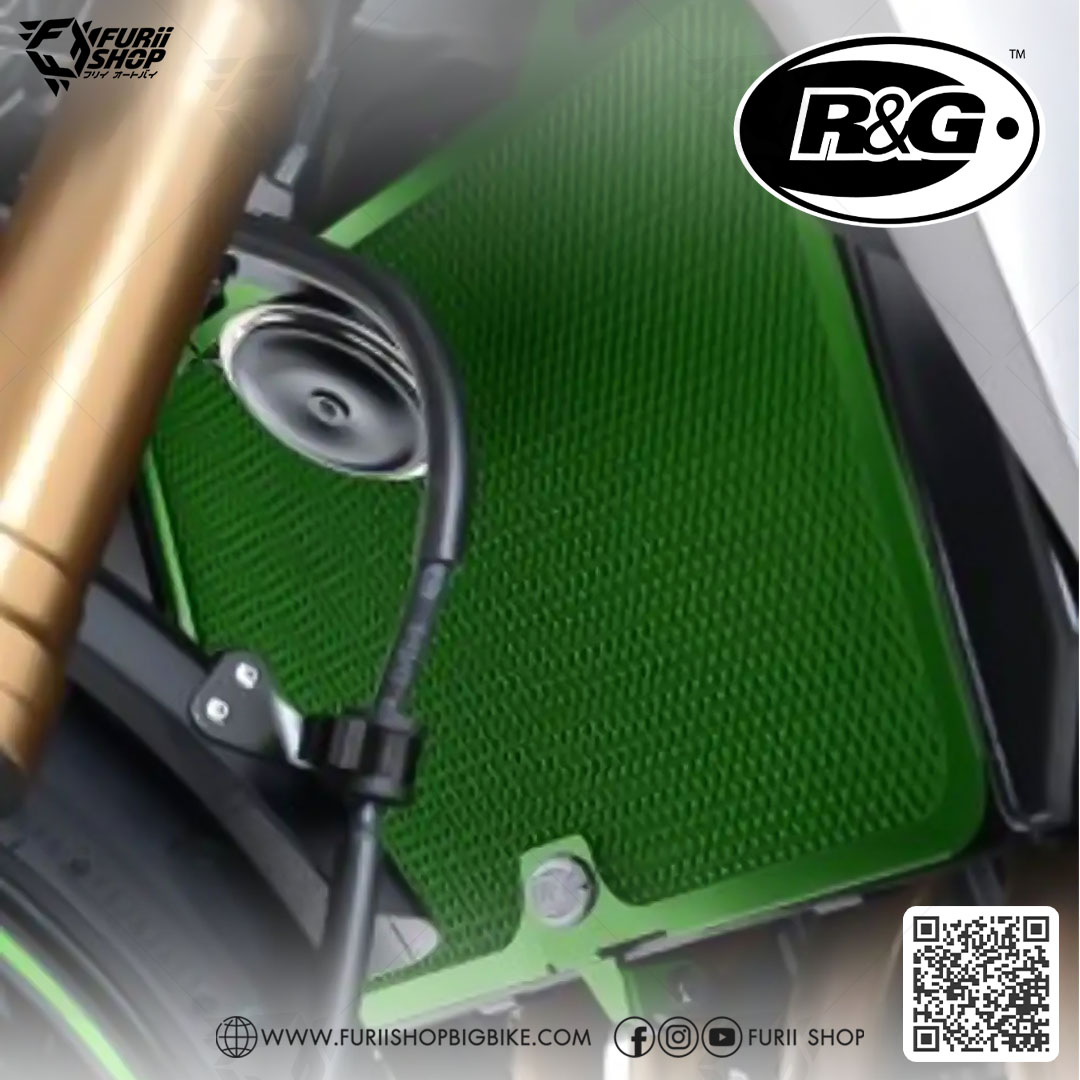 การ์ดหม้อน้ำ R&G Radiator Guard(Green) : for Kawasaki Versys 1000 2015-2018