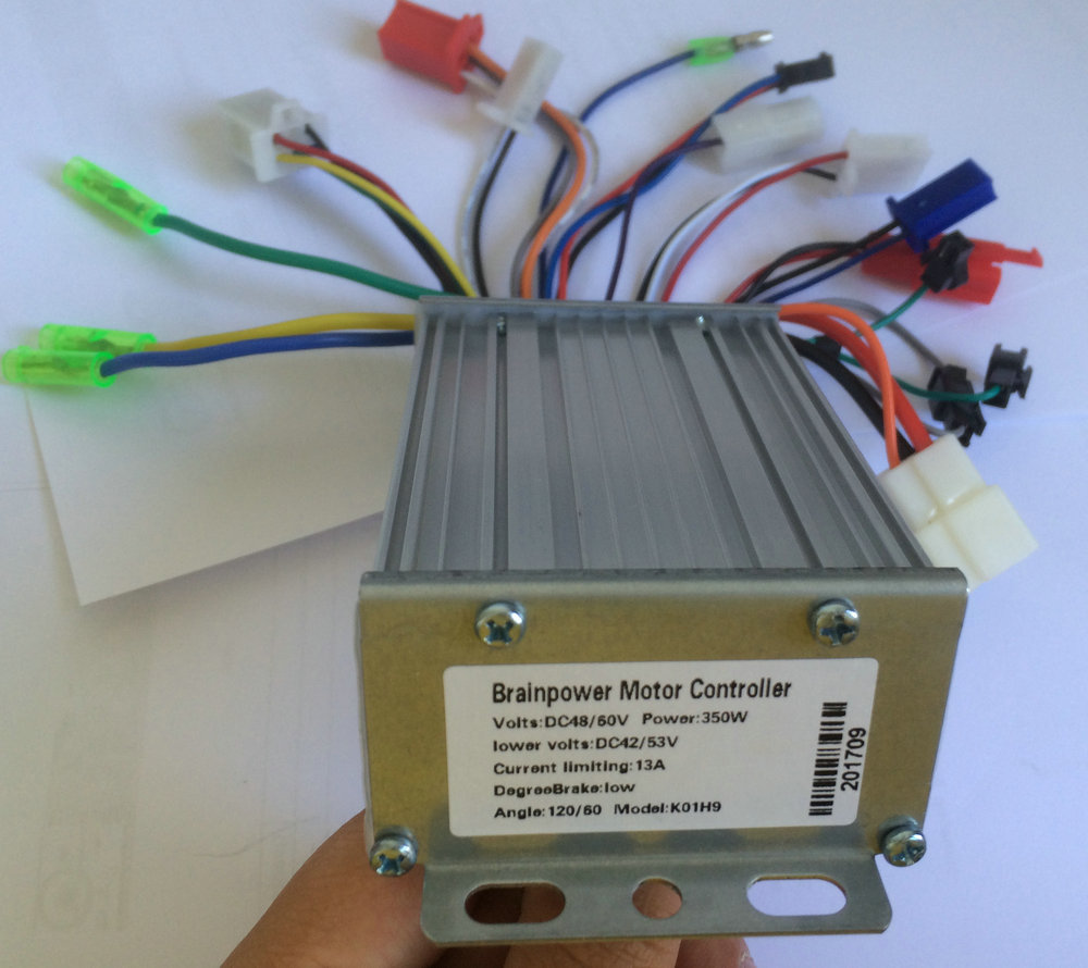 กล่องควบคุมความเร็วและสัญญาณอื่น-24v36v48v60V64V250w350w BLDC controller 6mosfet EBS Brake for electric bike scooter MTB Tricycle ATV