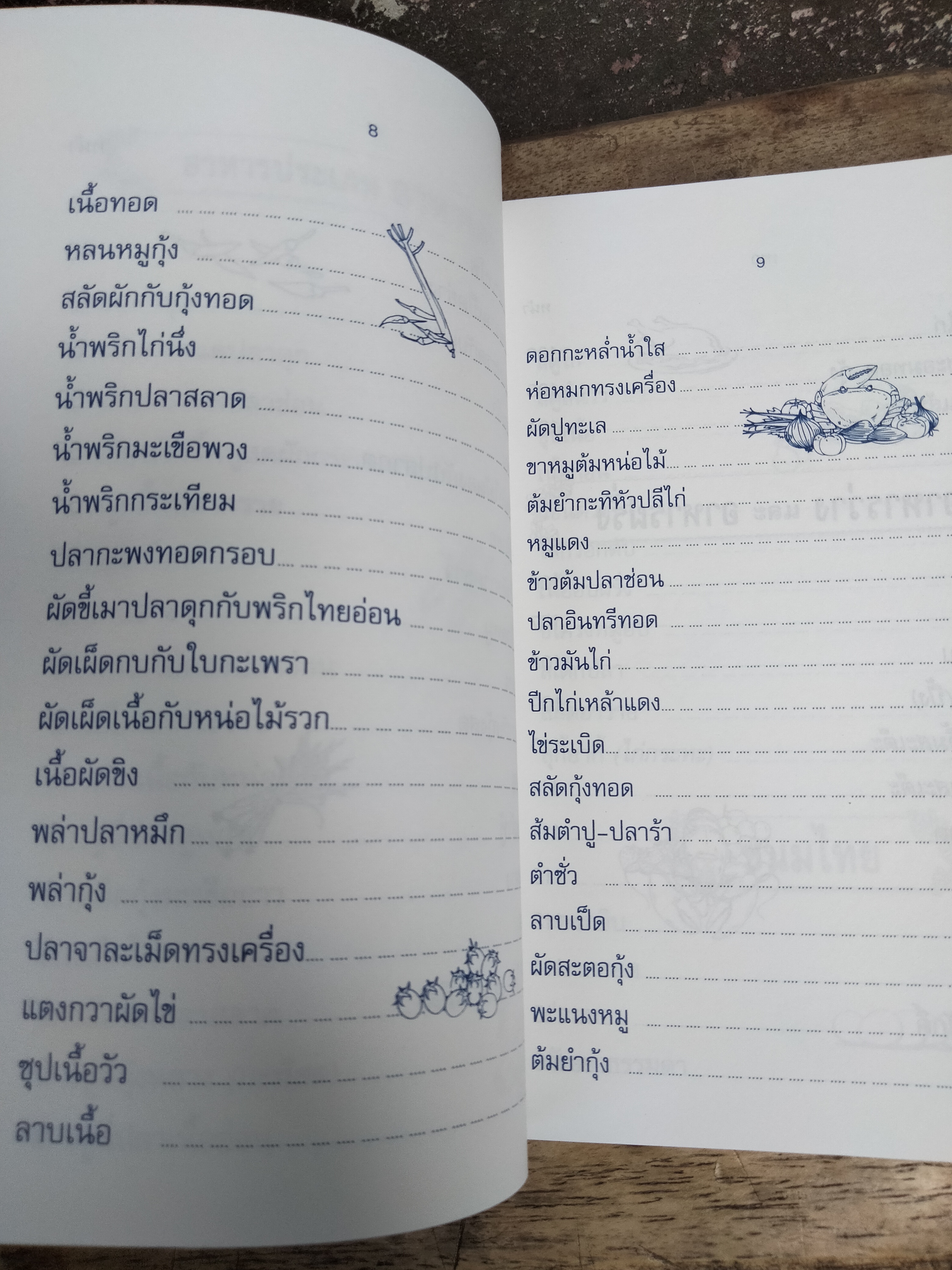 ตำรากับข้าวคาว-หวานและวิธีการจัดโต๊ะอาหาร