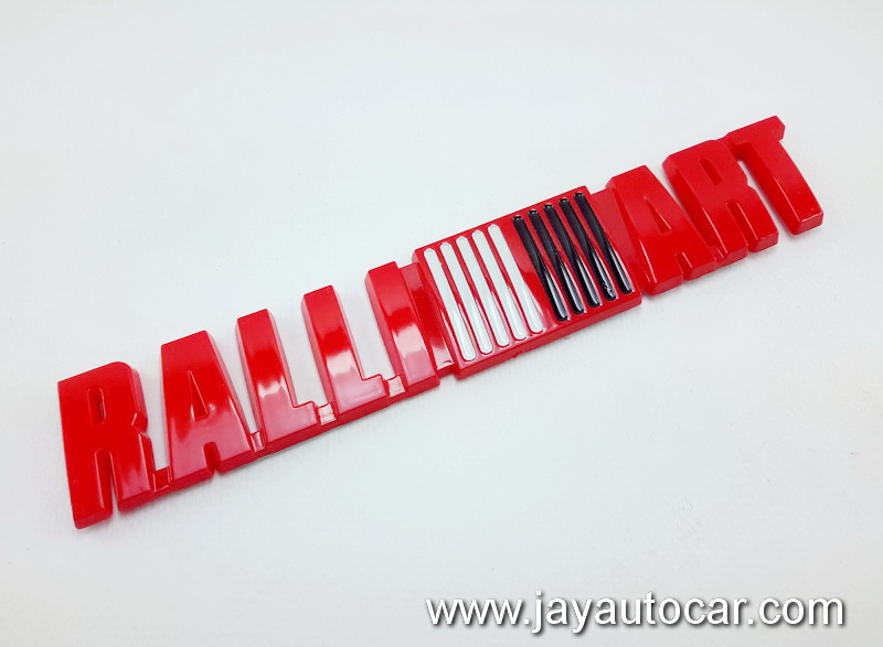 LOGO MITSUBISHI RALLIART RED โลโก้ มิตซูบิชิ แรลลี่อารท์ สีแดง