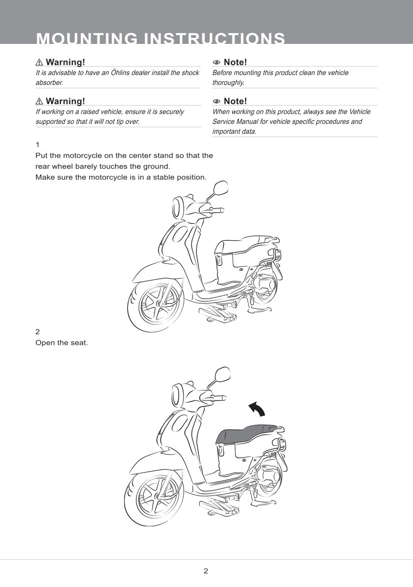 โช๊คหลังแต่ง Ohlins YA315 For Yamaha Fazzio 125 ปี 2022