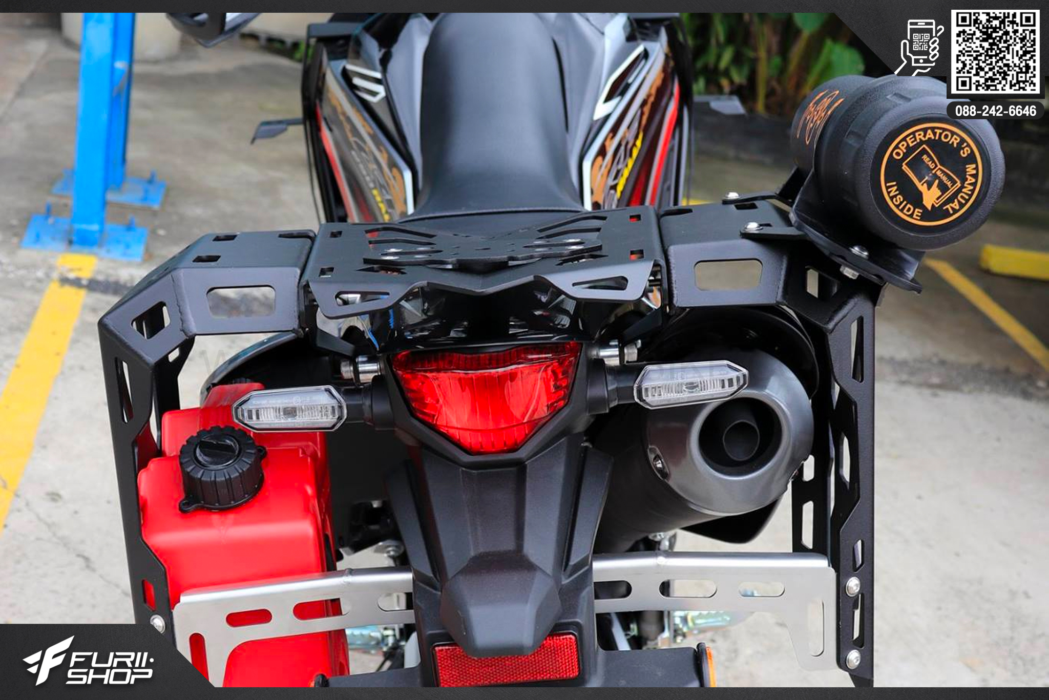 แร็คหลัง+ข้าง+ถังน้ำมัน+กระบอก SRC HONDA CRF250 M / L / RALLY (ALUMINIUM)