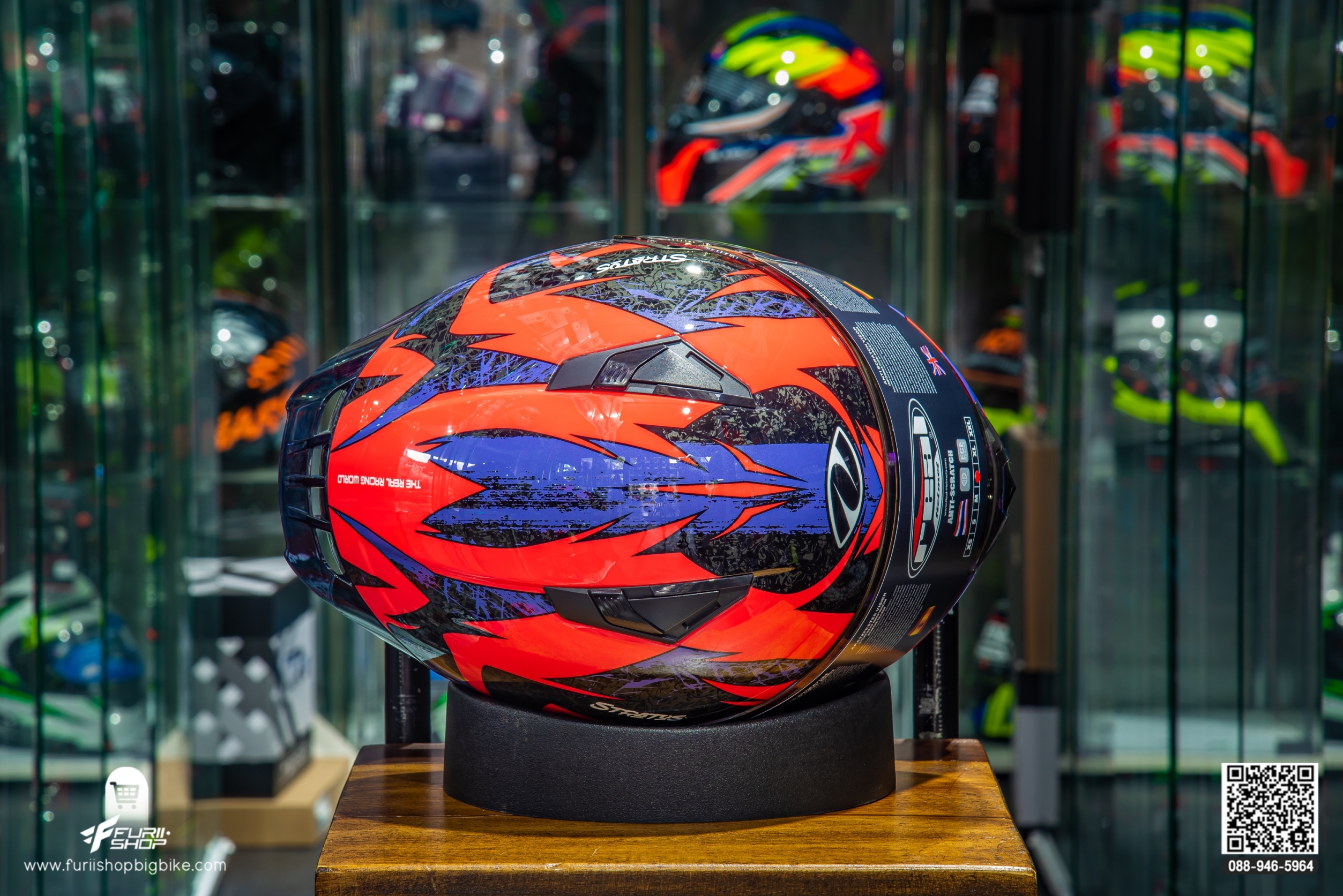 หมวกกันน็อค REAL RAPTOR STRATOS ดำ-แดง