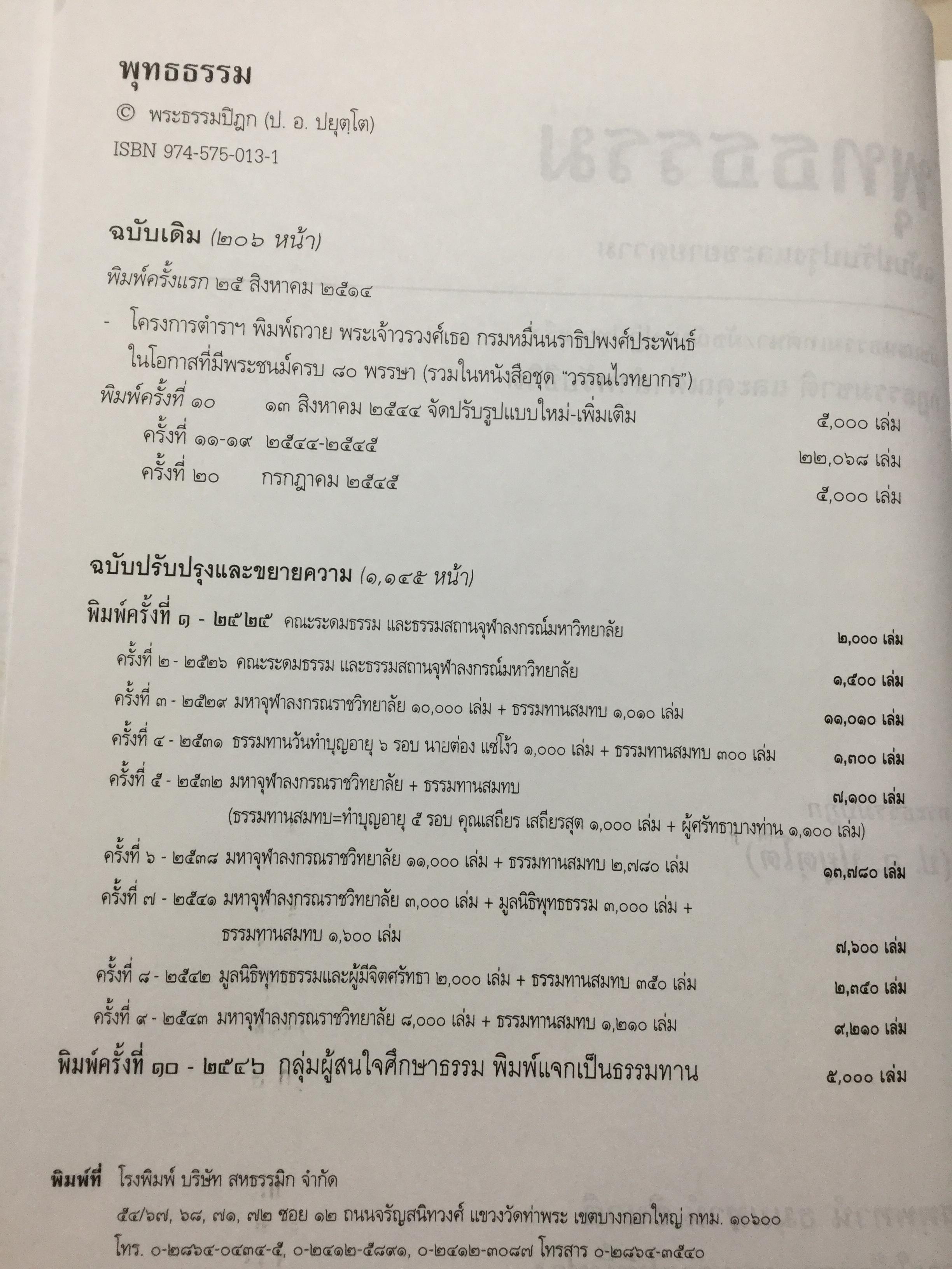 พุทธธรรม ฉบับปรับปรุงและขยายความ โดย พระธรรมปิฎก(ป.อ.ปยุตโต) 0 กก.