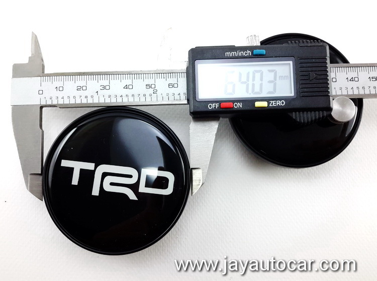 ฝาล้อรถยนต์ สำหรับ ล้อแม็ก สติ๊กเกอร์ TRD ดำ ขนาด 58 มิล 1ชุด 4ชิ้น 58mm.