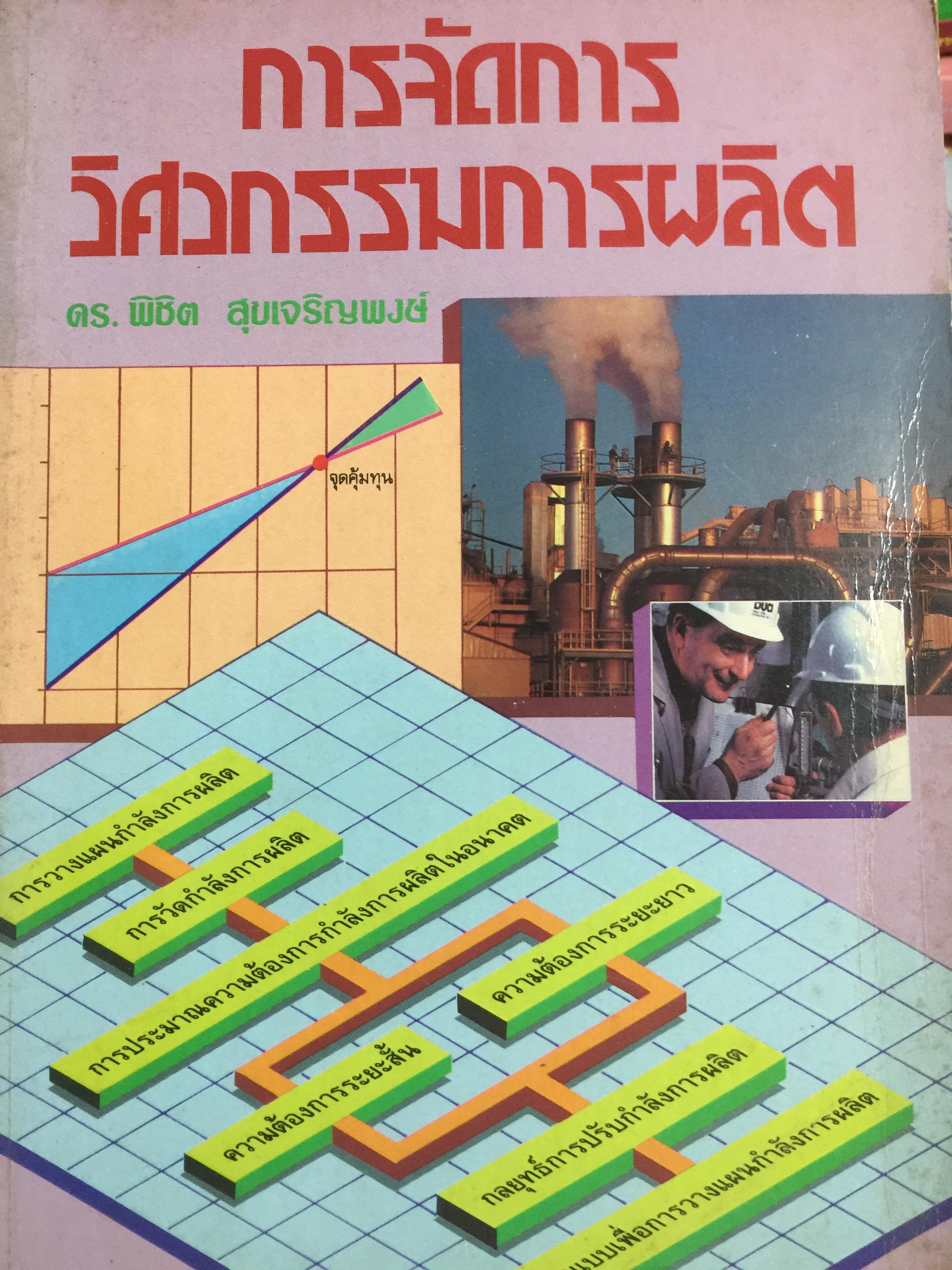 การจัดการ วิศวกรรมการผลิต ผู้เขียน ดร.พิชิต สุขเจริญพงษ์ ภาควิชาวิศวกรรมอุตสาหกราร คณะวิศวกรรมศาสตร์ มหาวิทยาลัยเกษตรศาสตร์ 2 กก.