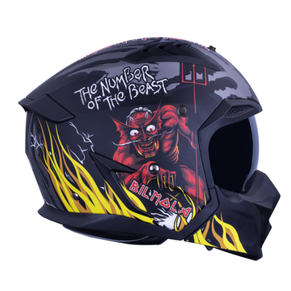 หมวกกันน็อคเต็มใบ Bilmola รุ่น SPIKER Iron Maiden LIMITED EDITION The Number of The Beast Back