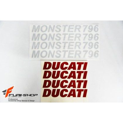 สติ๊กเกอร์ขอบล้อใน สีแดง ขาว FOR DUCATI MONSTER 796