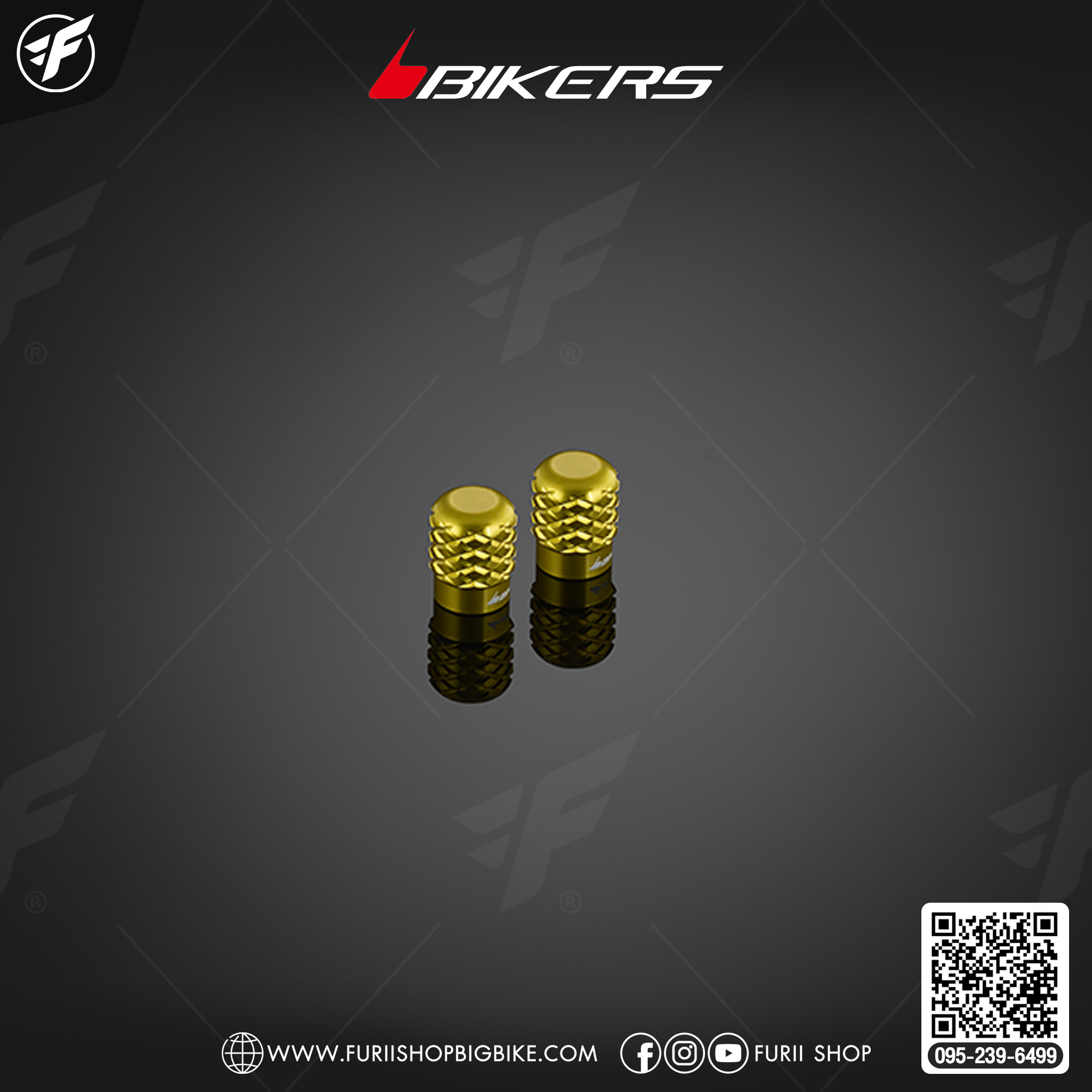 Bikers จุกลมอลูมิเนียม รุ่นมาตรฐาน for Malaguti Madison150