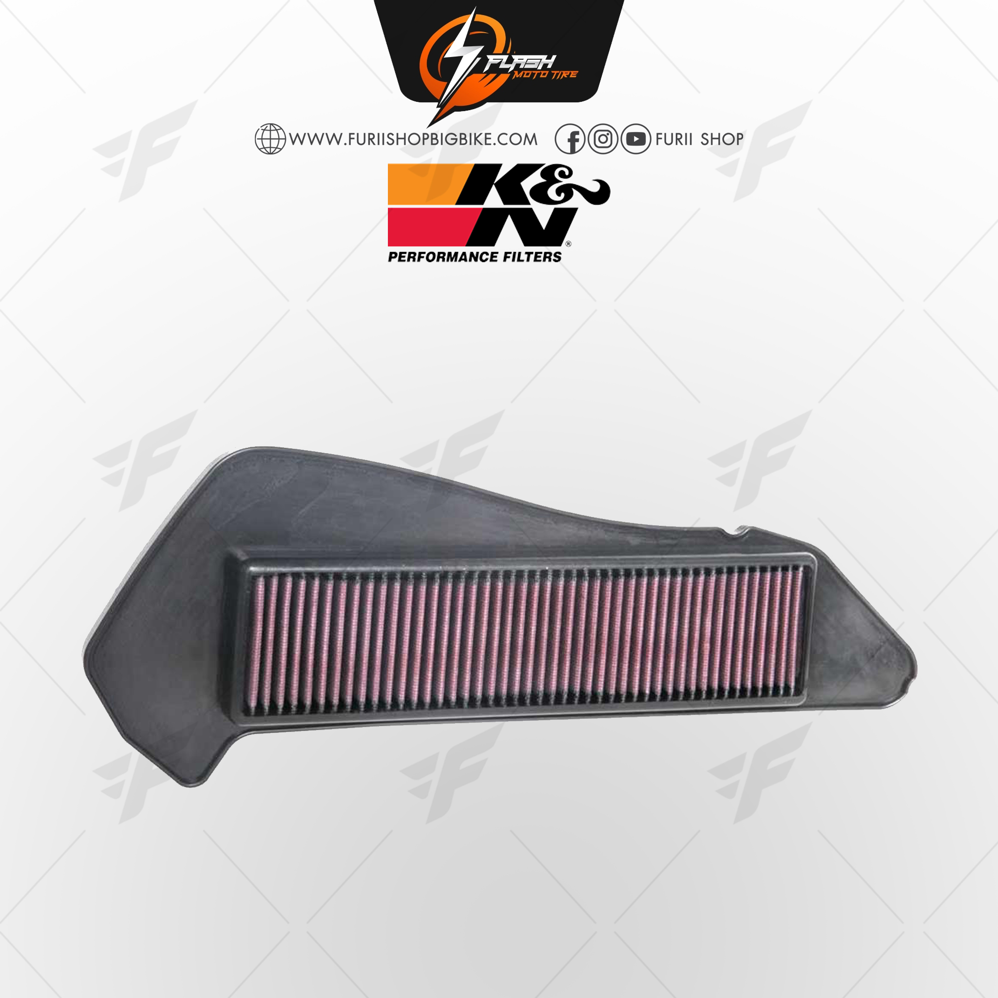 กรองอากาศ K&N สำหรับ YAMAHA