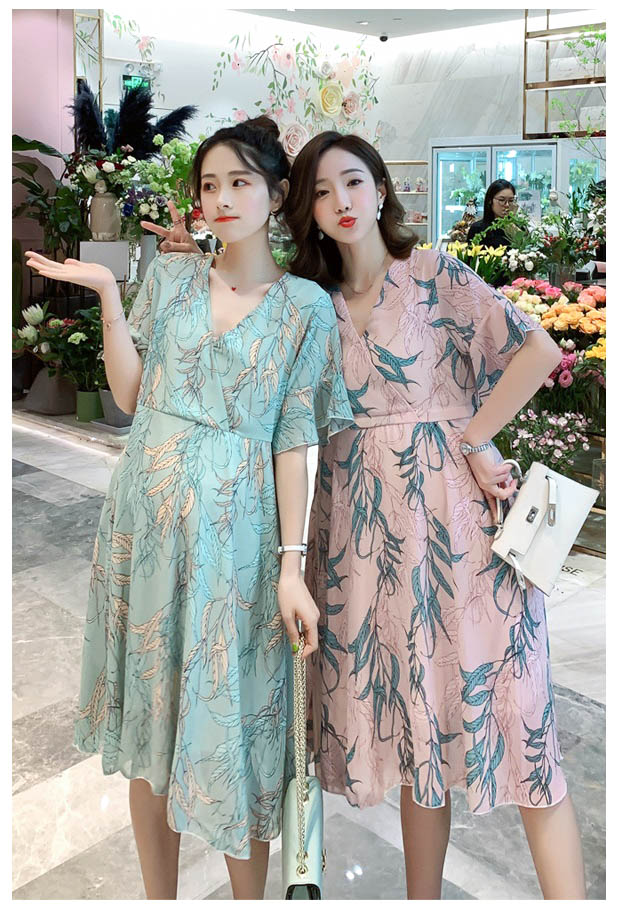 ชุดคลุมท้อง ผ้าชีฟองมี 2 สี