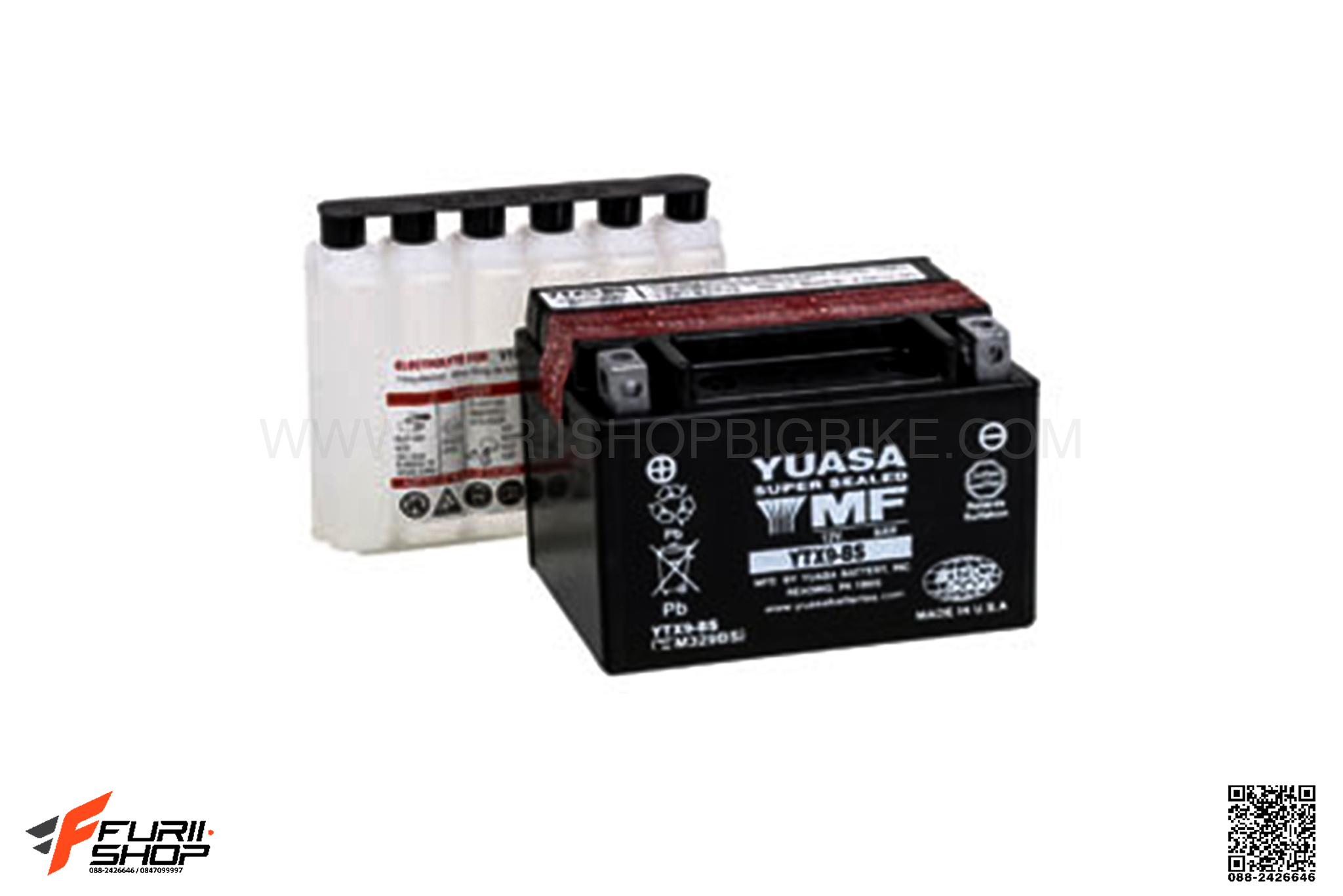 แบตเตอร์รี่ YUASA รหัส YTX9-BS FOR KAWASAKI Z1000 (2003-2013)