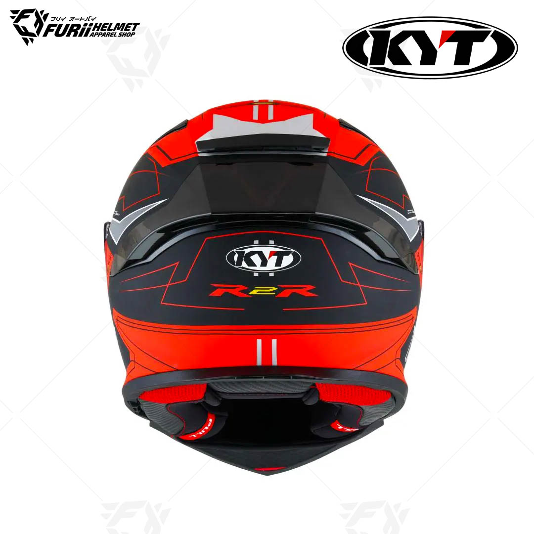 หมวกกันน็อค KYT : R2R PRO GRAPHICS CONCEPT MATT BLACK/RED