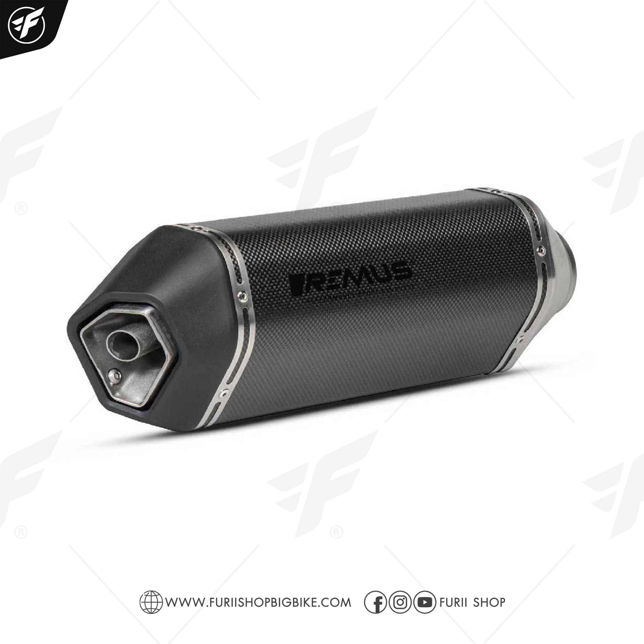 ท่อ Remus Slip on Carbon for Vespa GTS300