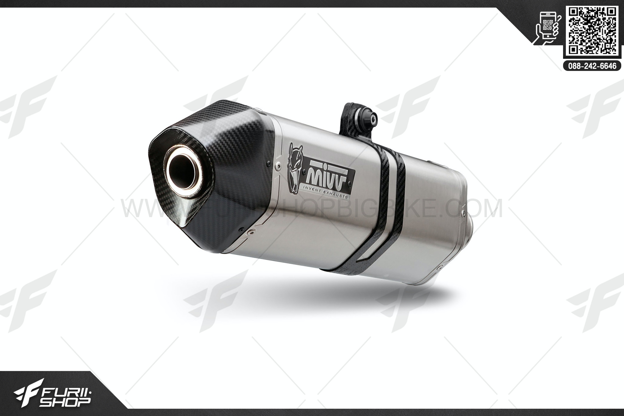 ท่อมอเตอร์ไซค์ MIVV INOX COPPA CARBONIO/ST. STEEL CARBON CAP FOR HONDA AFRICA TWIN 2016 ท่อแต่ง ท่อสูตร ท่อบิ๊กไบค์ ท่อBigbike ท่อไอเสีย