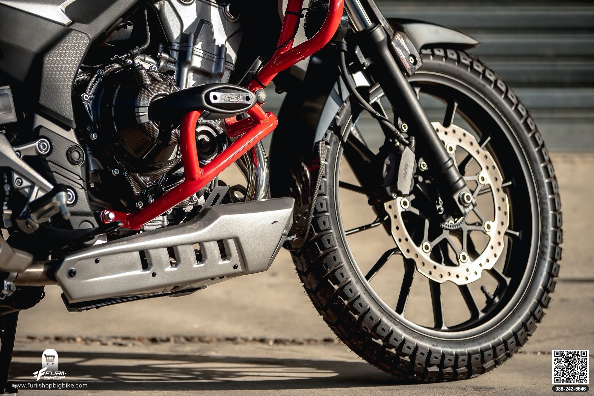 อกล่าง V.1 (สีดำด้าน/บรอนซ์) MOTOZAAA FOR CB500X 2014-2019