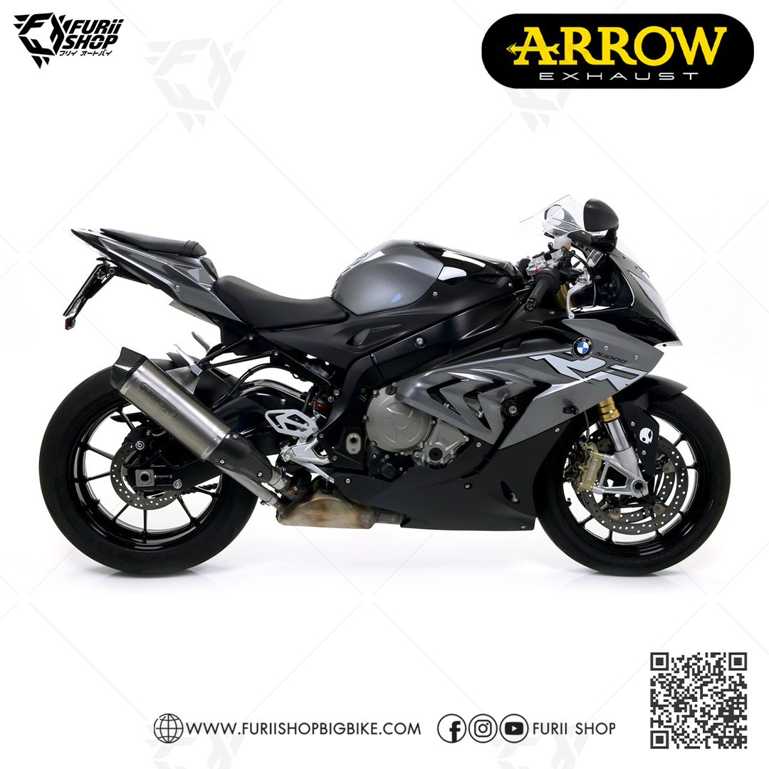 ท่อมอเตอร์ไซค์ Arrow Slip on Titanium-Carbon : for BMW S1000RR 2017-2018