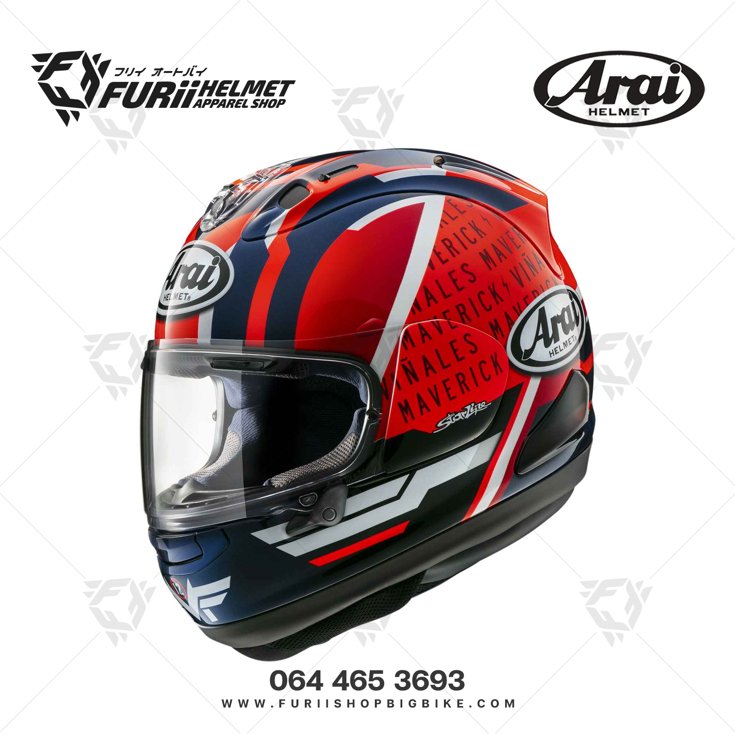หมวกกันน็อคเต็มใบ Arai : RX-7V EVO Maverick GP5 New 2024