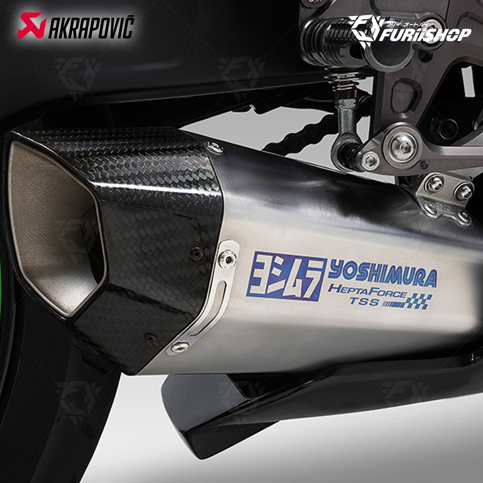 ท่อแต่ง Yoshimura Hepta force Titanium : for Kawasaki ZX4R