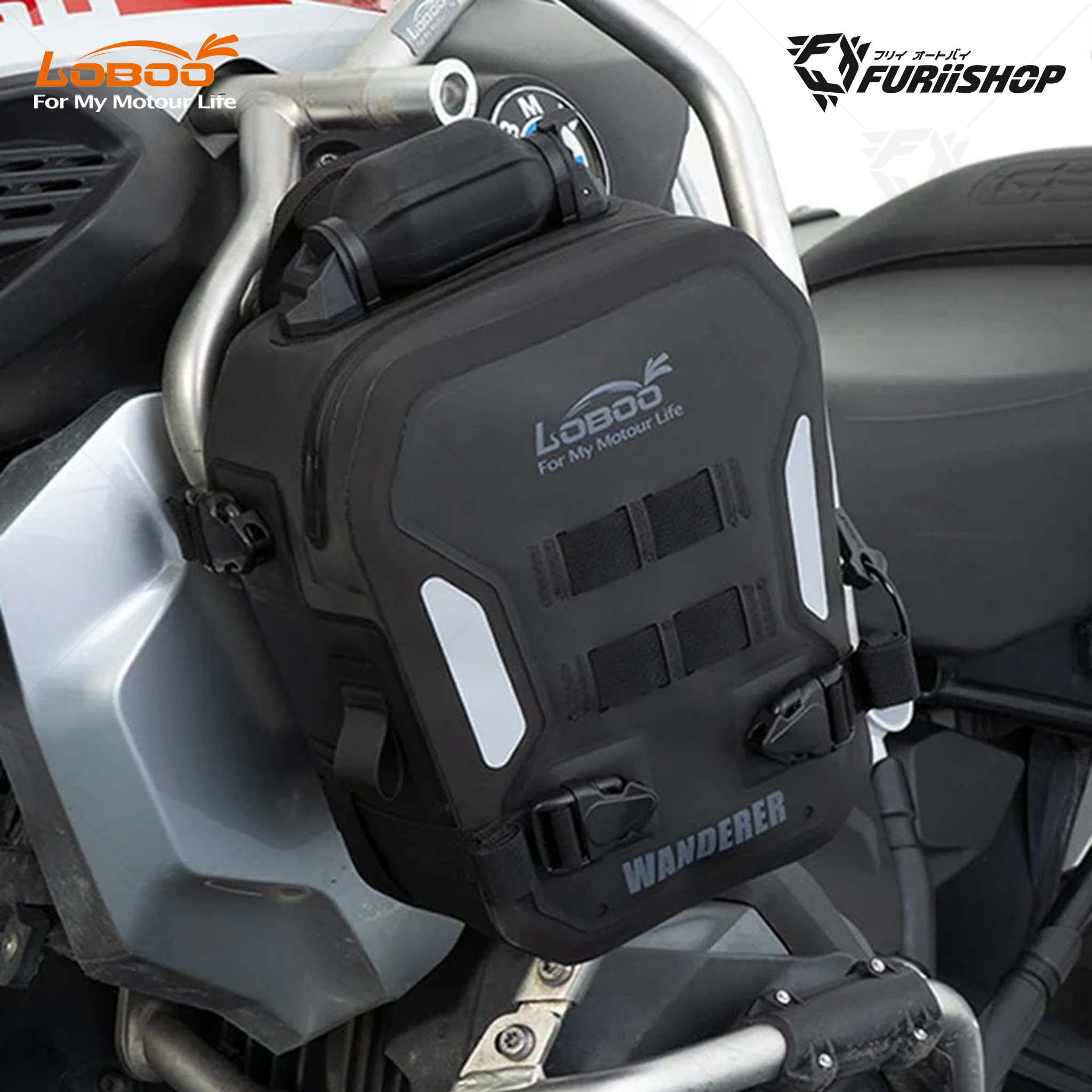 Wanderer (Inflatable) BHGB05T กระเป๋าติดแครชบาร์ 6L แบบปั้มลมได้ สีดำ