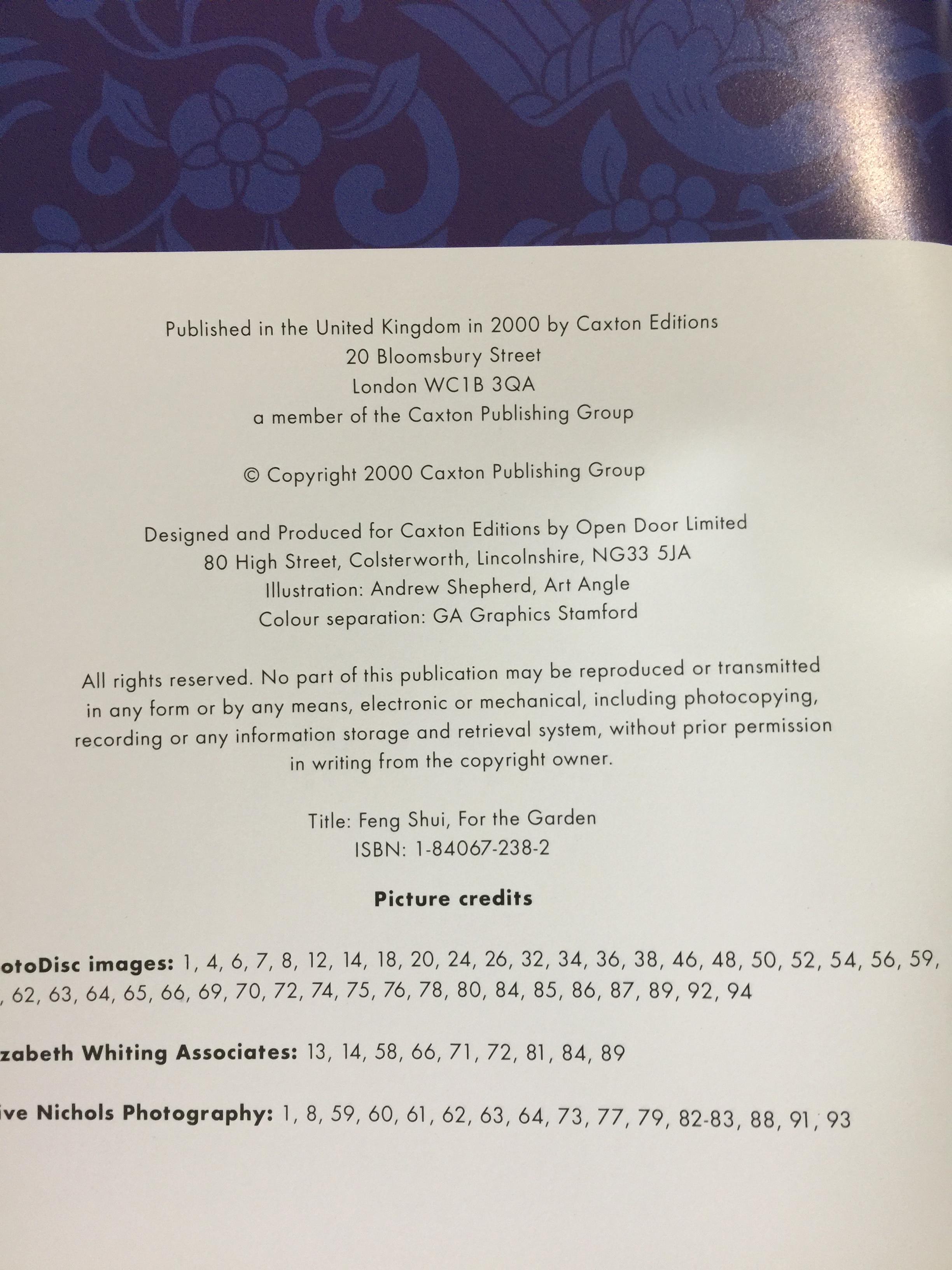 FENG SHUI. FOR THE GARDEN. A PRACTICAL AND EASY TO USE GUIDE TO THE ART OF. FENG. SHUI. IN THE GARDEN ผู้เขียน Jonathan Dee 0 กก.