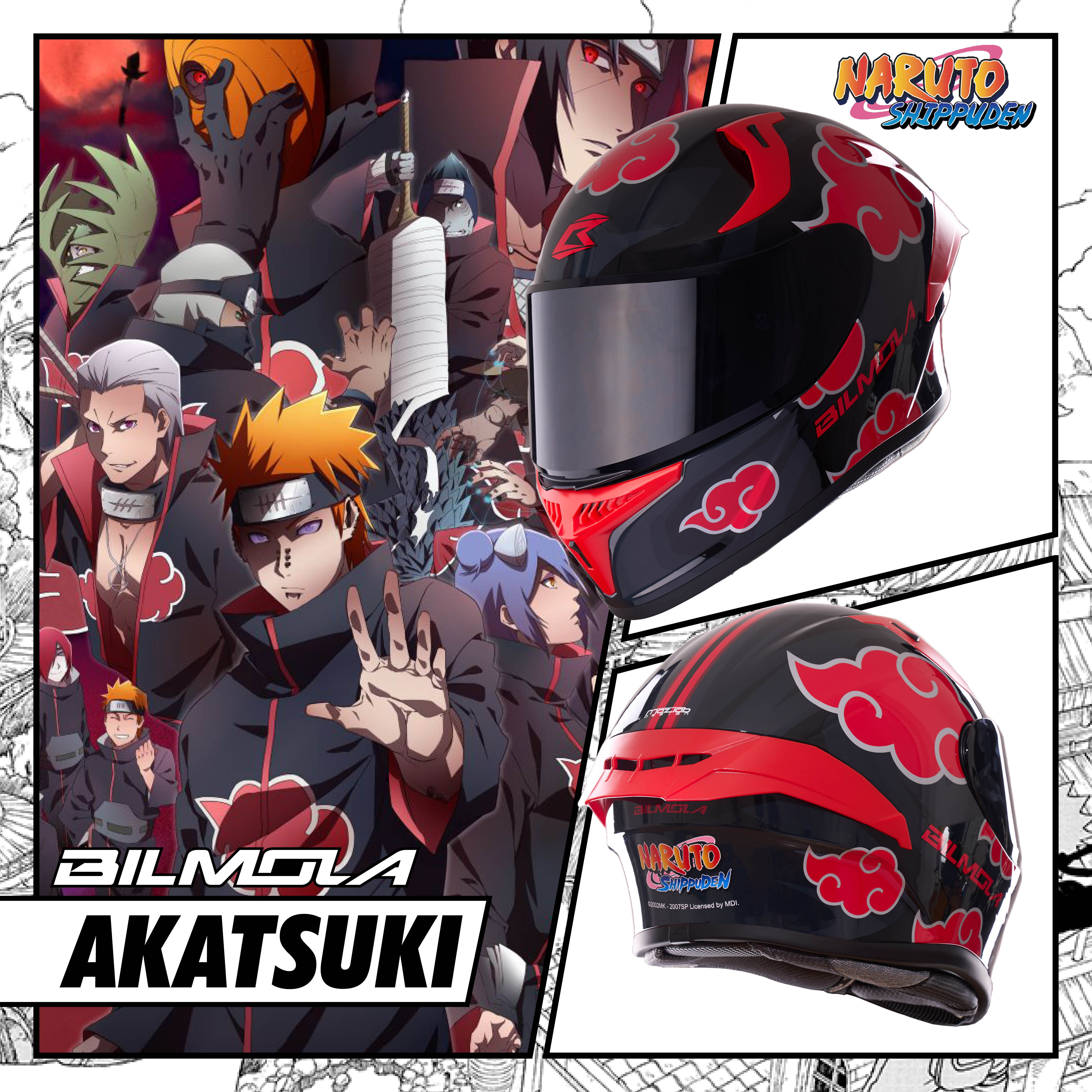 หมวกกันน็อคเต็มใบ Bilmola | Naruto [Limited Edition] : AKATSUKI
