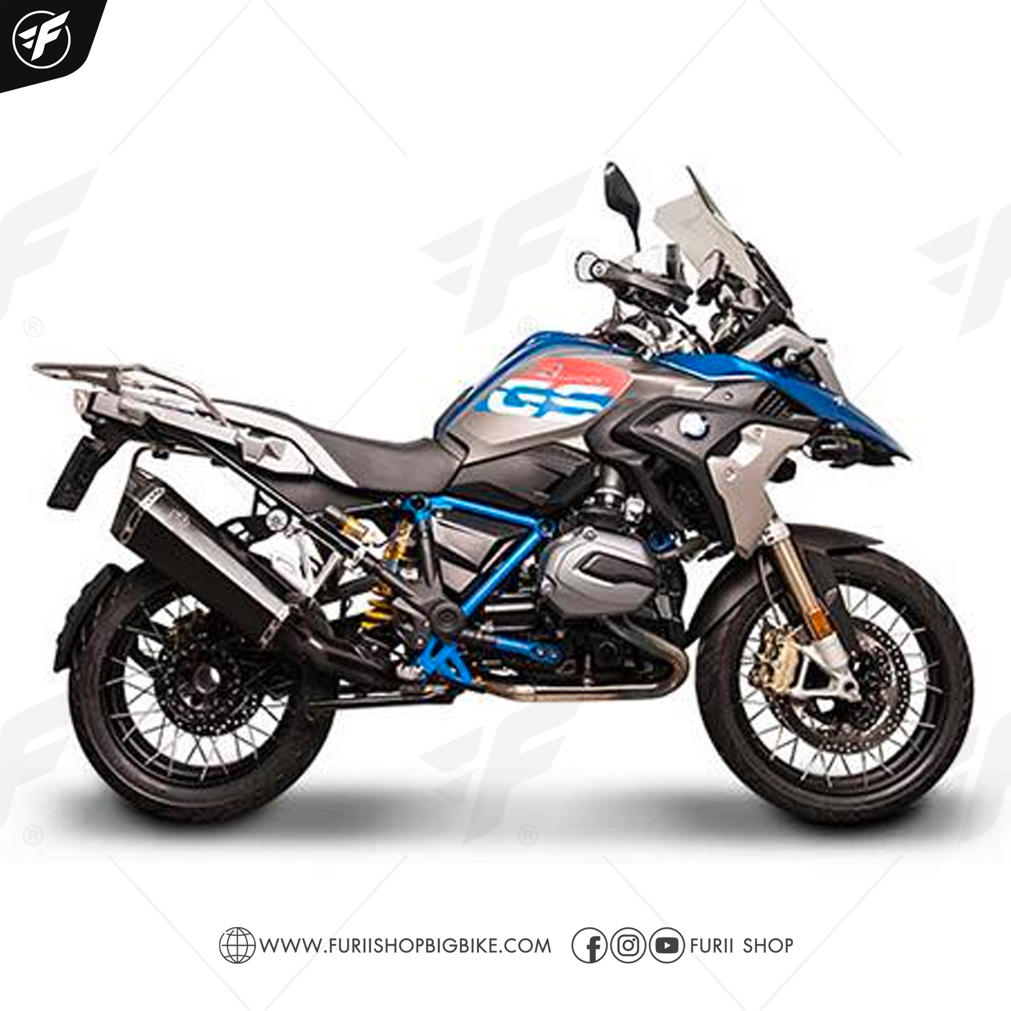 ท่อ Termignoni Black Line New shape Slip on for BMW R1200GS 09-18'