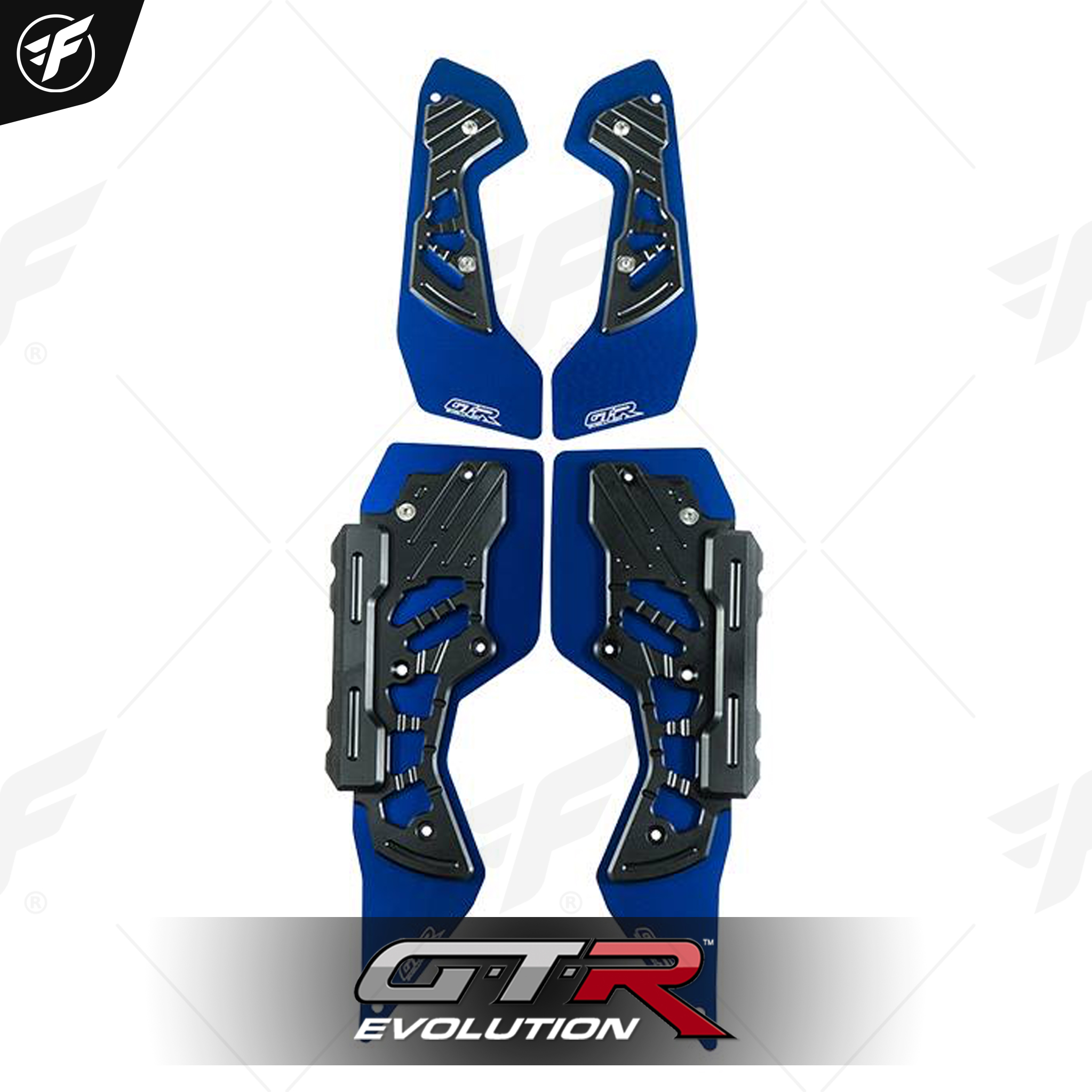 แผ่นรองพื้น(มีเนียม+POM) GTR N-MAX155 NEW 2020 น้ำเงิน