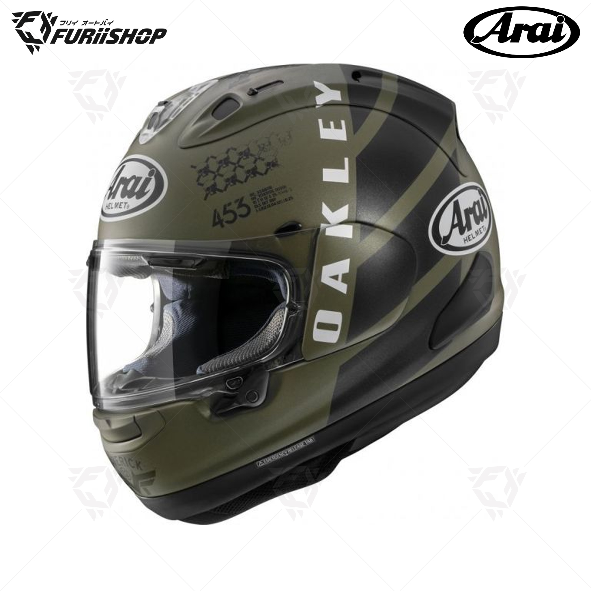 หมวกกันน็อคเต็มใบ Arai :RX-7V EVO Maverick Oakley (Frost Finish)