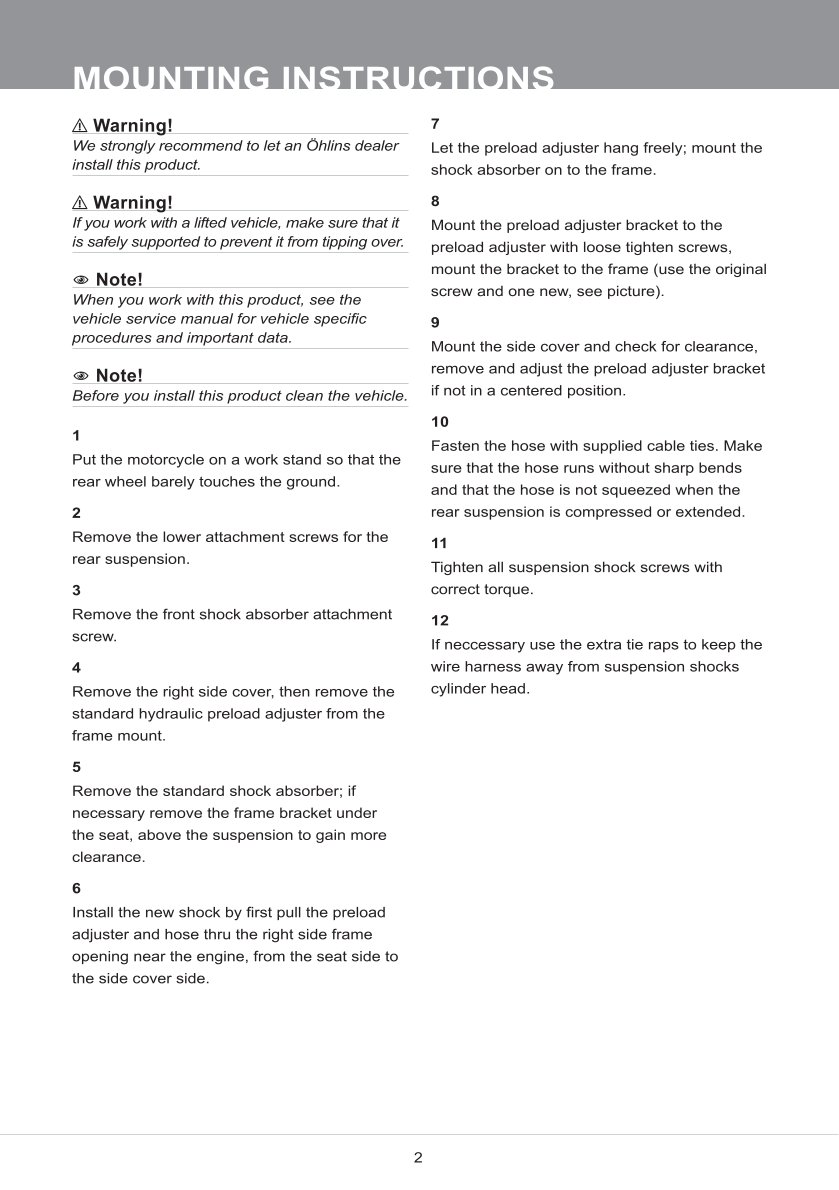 โช๊คหลังแต่ง Ohlins HD515 For Harley-Davidson Softail Fat Bob ปี 2018-2023