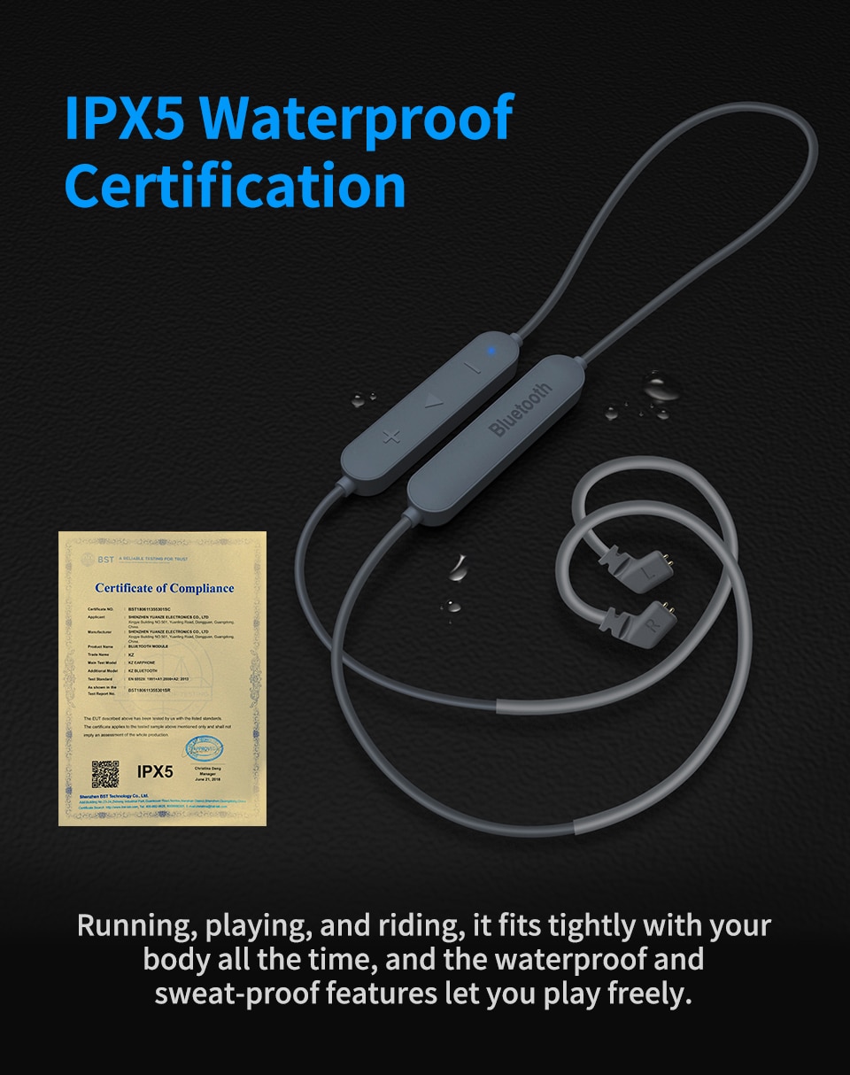 ขาย KZ Bluetooth Extra APTX HD ชิป CSR8675 รองรับบลูทูธ 5.0