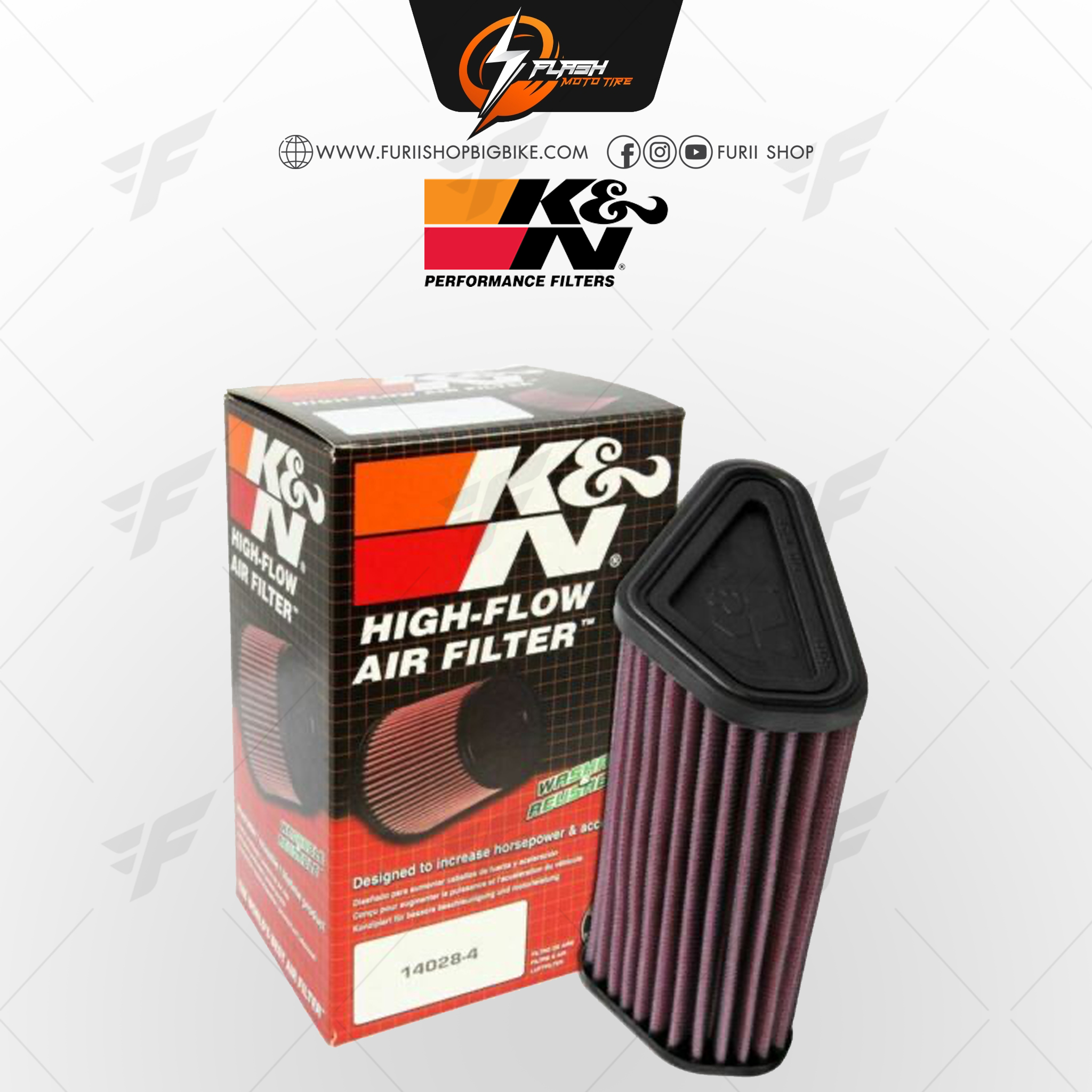 กรองอากาศ K&N สำหรับ DUCATI