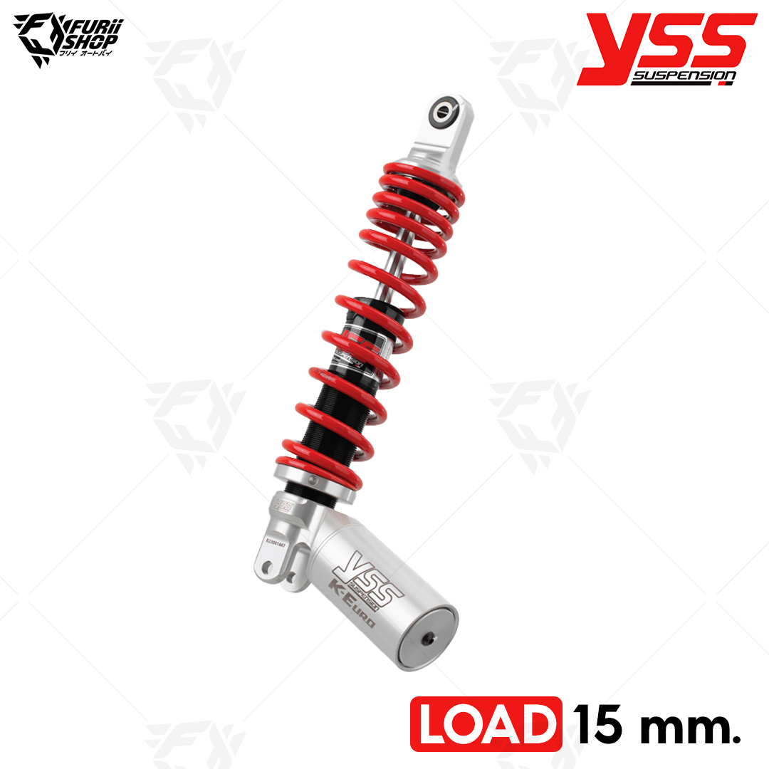โช๊คหลังแต่ง YSS K-EURO LOAD 15 mm. (OK302-300T-31-859) : for YAMAHA GRAND FILANO 125 '14-22