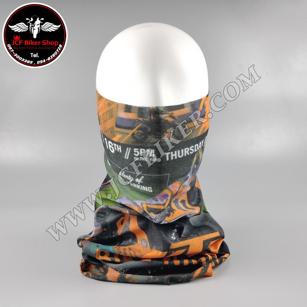 ผ้าบัฟ KTM สีดำส้ม