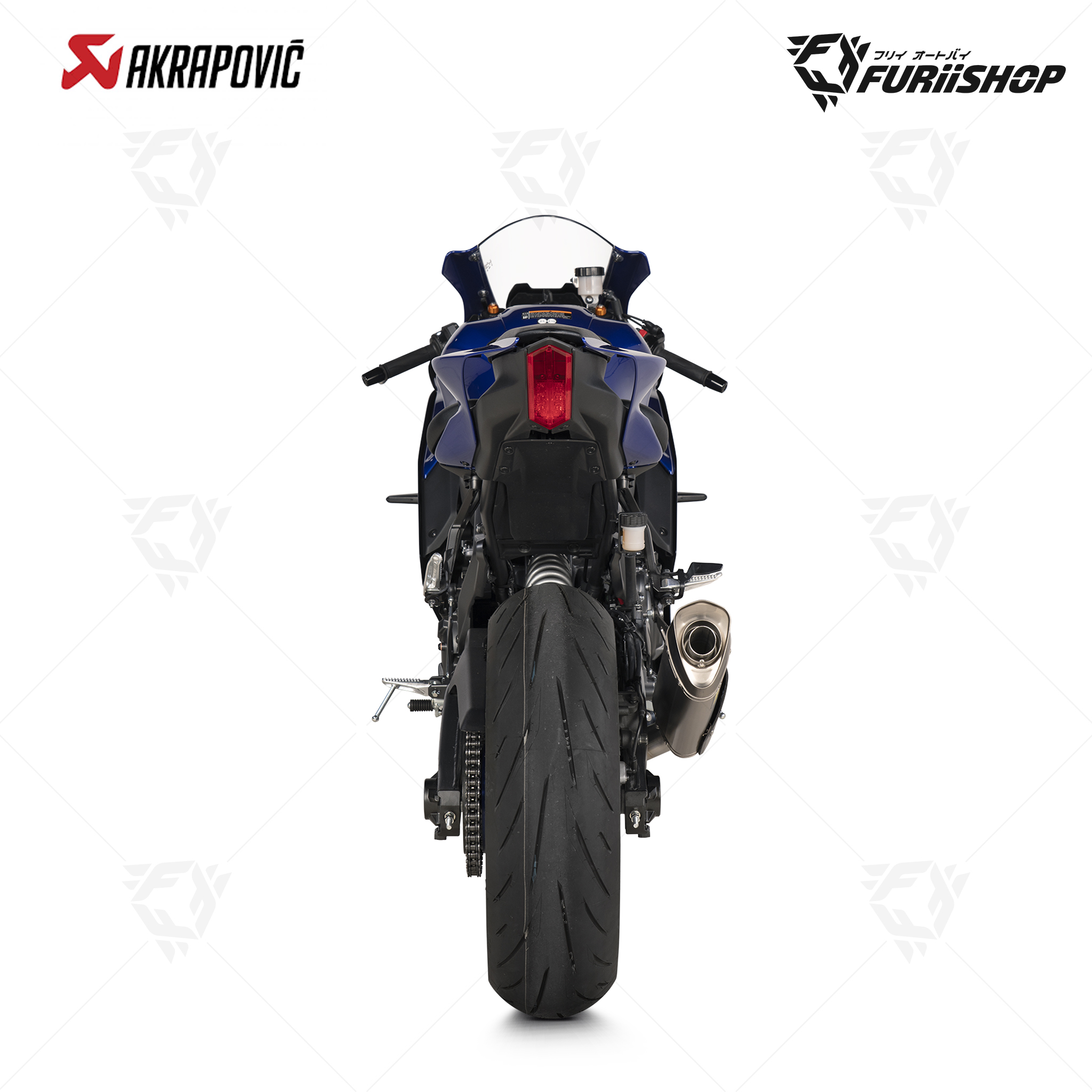 ท่อไอเสีย Slip-On Akrapovic GP ปลายดาบ for Yamaha YZF-R7 2021-2024