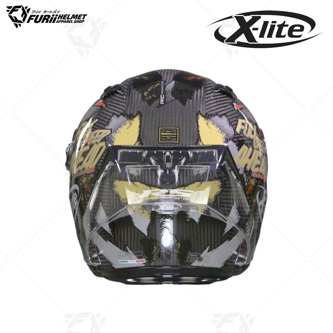 หมวกกันน็อค X-LITE : X-803RS ULTRA CARBON HOLESHOT CARBON35