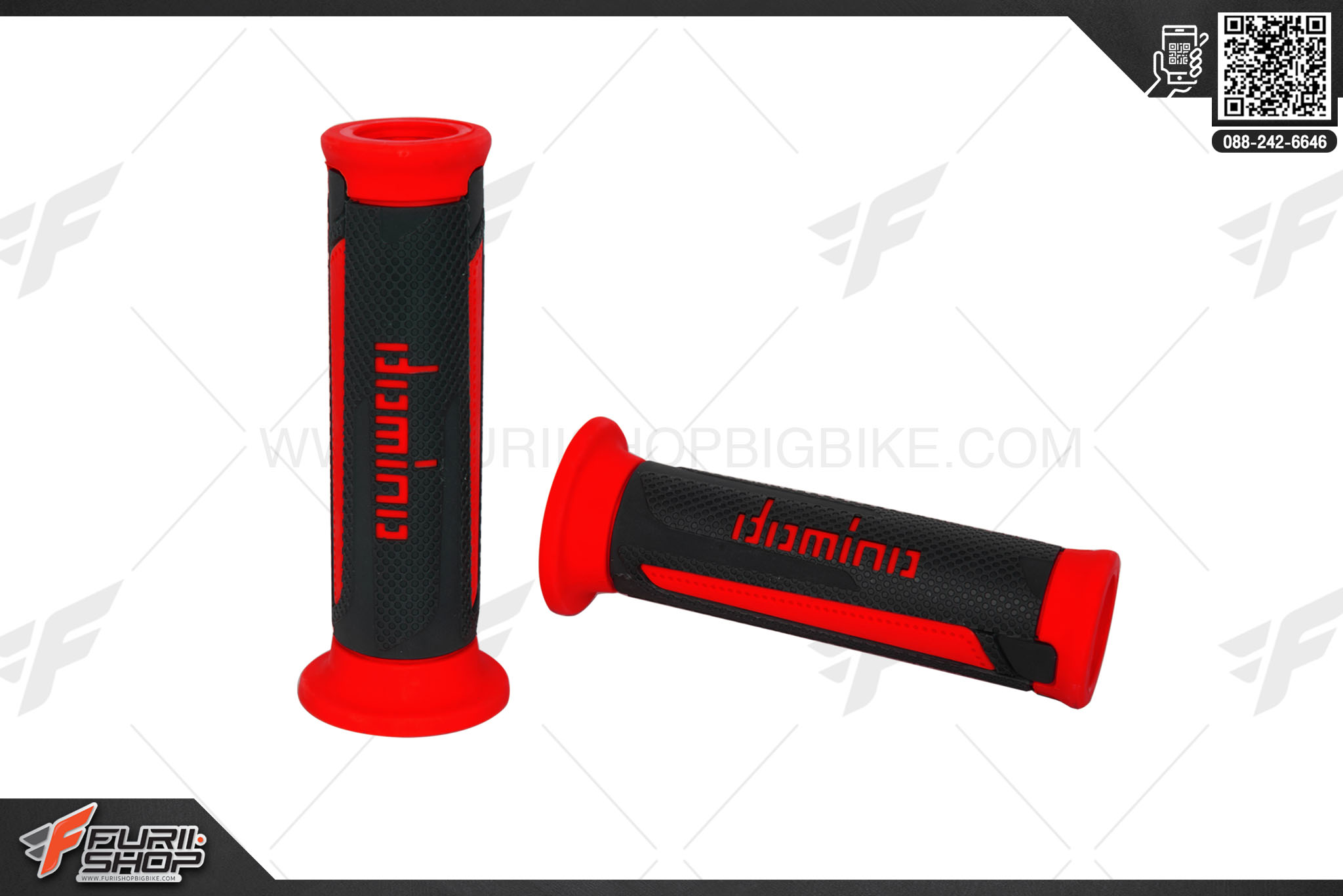 ปลอกแฮนด์ DOMINO A350 TURISMO สีแดง