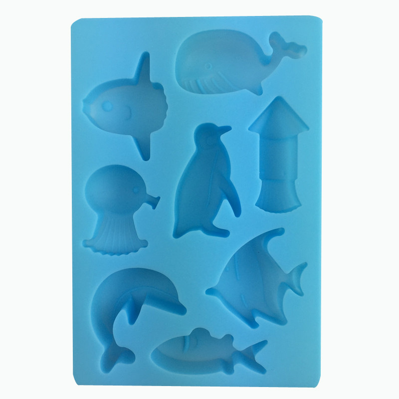 ปลาหมึก ปลาวฬ แพนกวิน+ แม่พิพม์ซิลิโคน