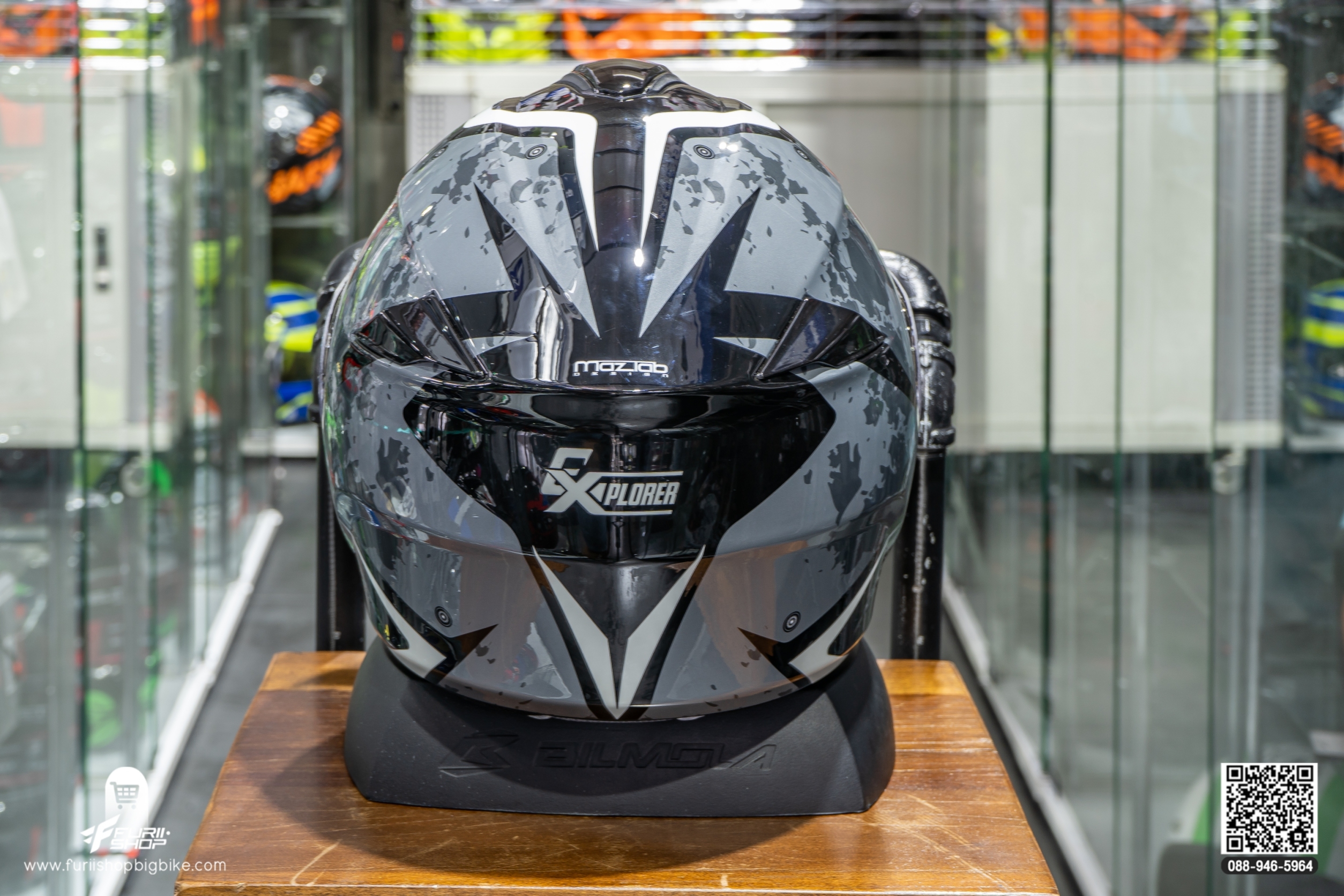 หมวกกันน็อค BILMOLA EXPLORER EVO BLACK (GLOSSY)