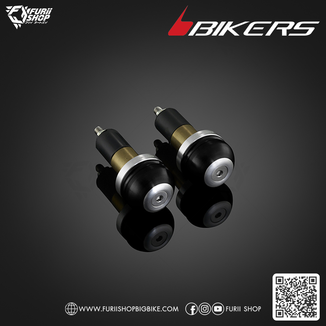 ปลายแฮนด์พร้อมตัวถ่วงน้ำหนัก สำหรับแฮนด์แต่ง (Bikers) (H0782) Bikers Handle Bar Caps (used with Standard Handle Bar) : for Yamaha YZF-R3 2015-2018