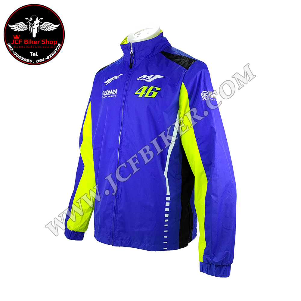 เสื้อฮู้ดมอเตอร์ไซค์ เสื้อฮู้ดบิ๊กไบค์ ผ้าร่ม 100% โมโตจีพี ยามาฮ่า 46 FACTORY RACING