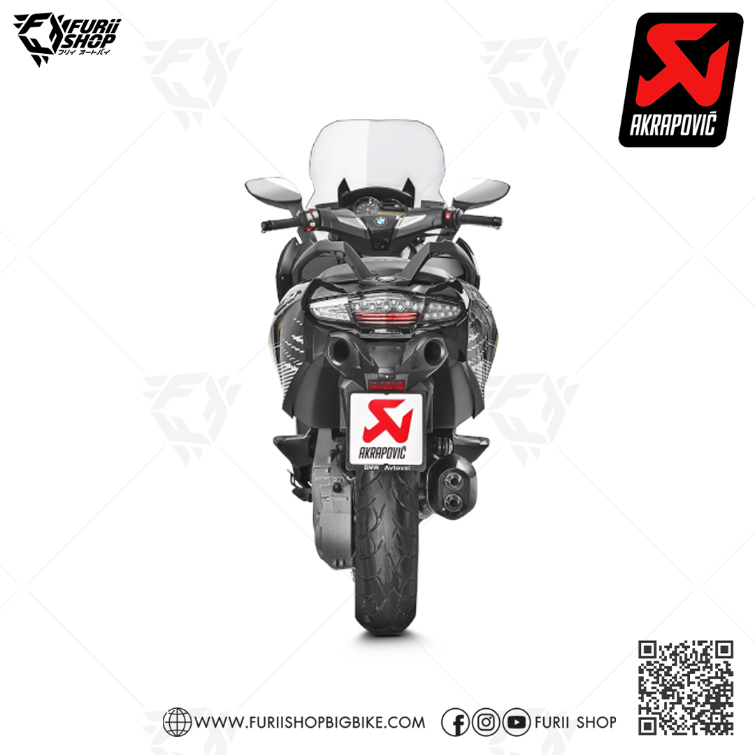 ท่อมอเตอร์ไซค์ Akrapovic Slip on Aluminium logo For BMW C650 Sport ท่อแต่ง ท่อสูตร ท่อบิ๊กไบค์ ท่อBigbike ท่อไอเสีย