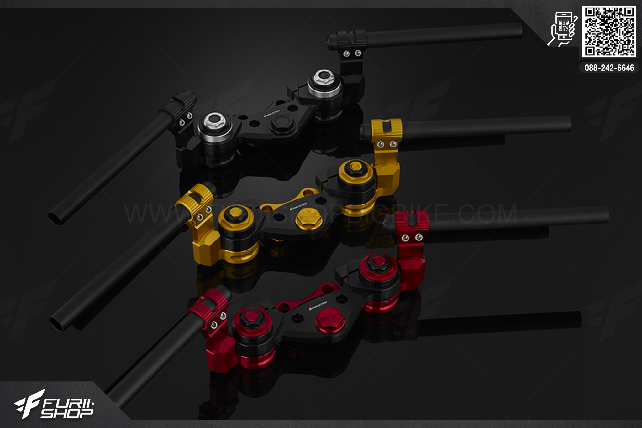 แฮนด์บาร์ ปรับระดับ Adjustable Handle Bar Set Bikers Yamaha N-MAX (2015-2019)