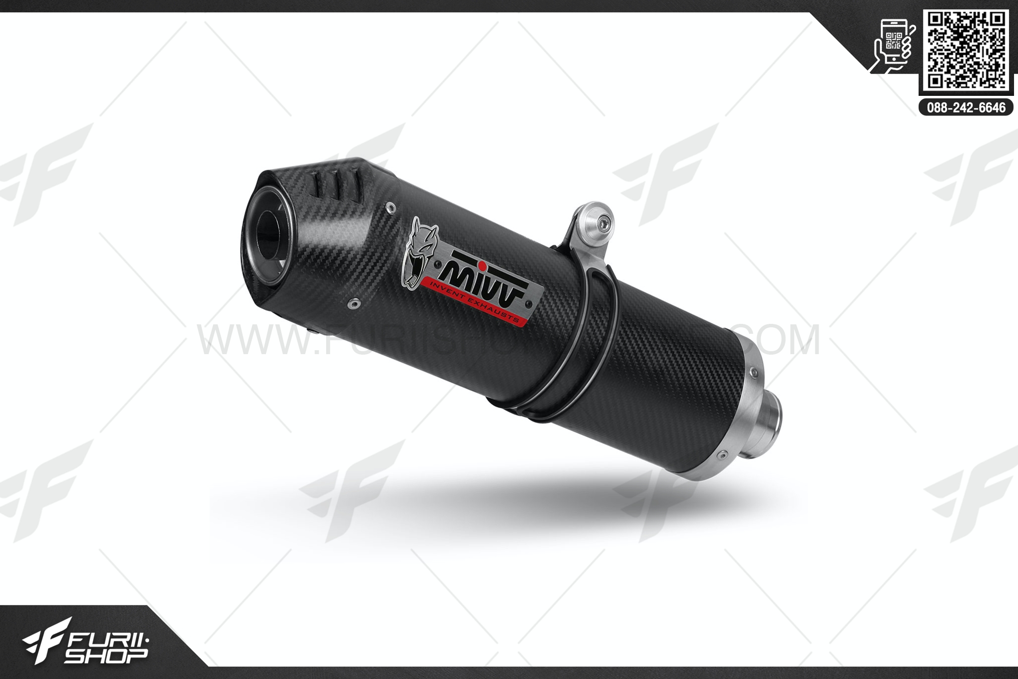 ท่อมอเตอร์ไซค์ MIVV OVAL CARBON WITH CARBON CAP FOR SUZUKI V-STROM 1000 2014+ ท่อแต่ง ท่อสูตร ท่อบิ๊กไบค์ ท่อBigbike ท่อไอเสีย