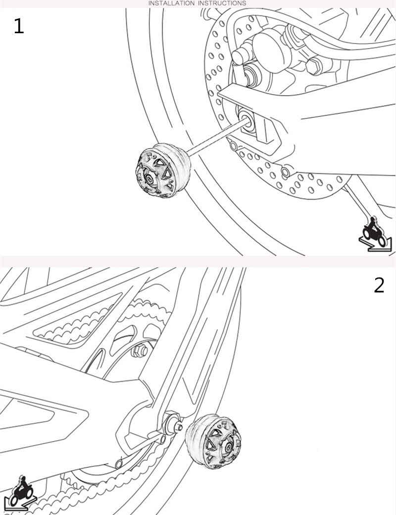 กันล้มแกนล้อ สำหรับ Kawasaki Z650,Z800,Z900,Z1000,ZX6R,ZX-10R,Ninja 650,Versy650 งาน CNC อย่างดี แข็งแรง ทนทาน